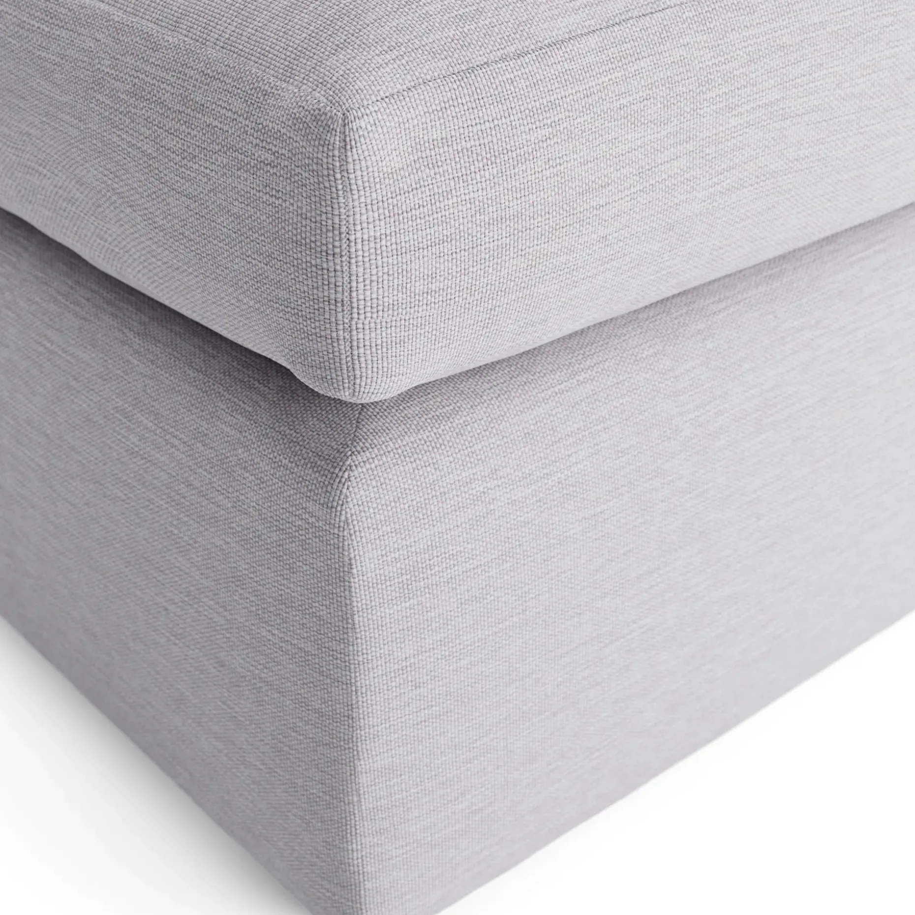 Landry 28" Ottoman - Silver Ivory