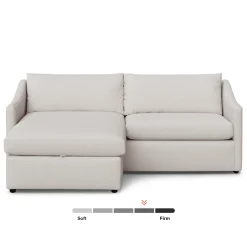 Landry 84.5" Reversible Storage Sectional - Napa White