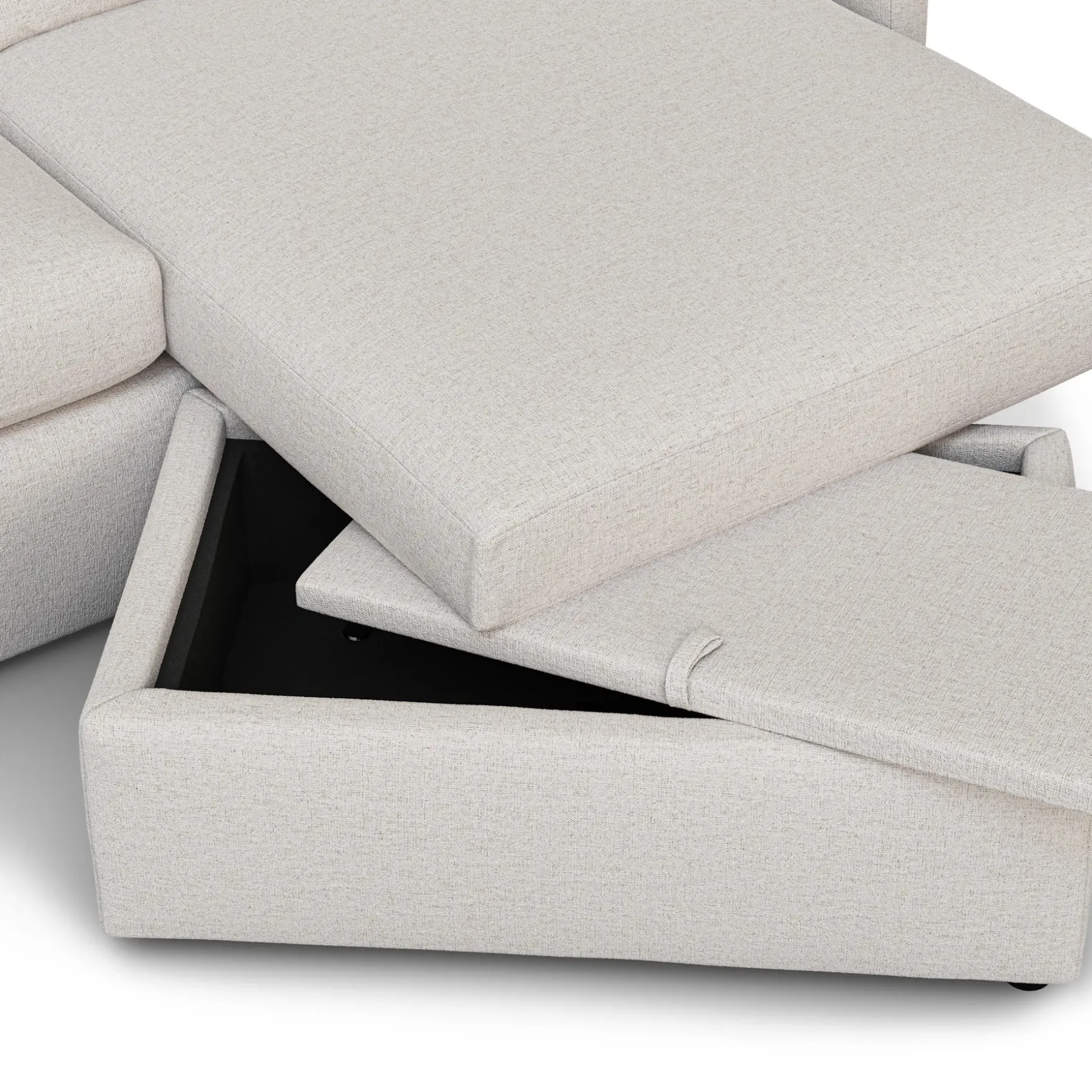 Landry 84.5" Reversible Storage Sectional - Napa White