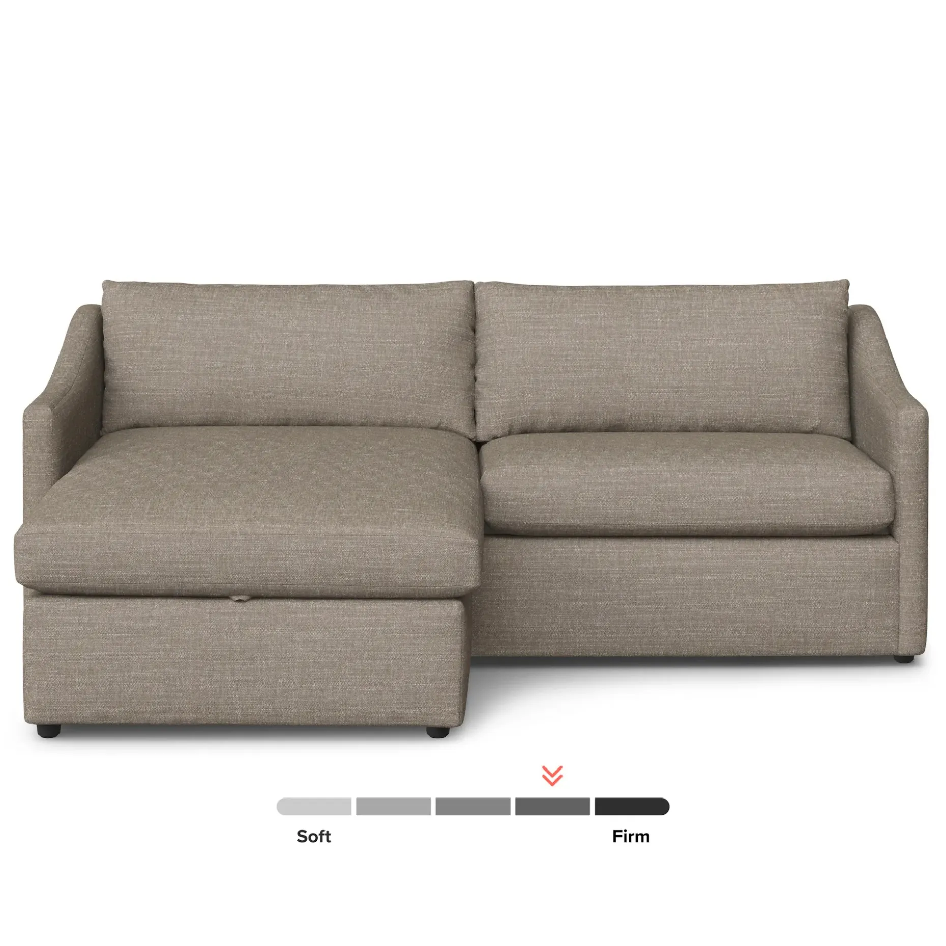 Landry 84.5" Reversible Storage Sectional - Napa Taupe