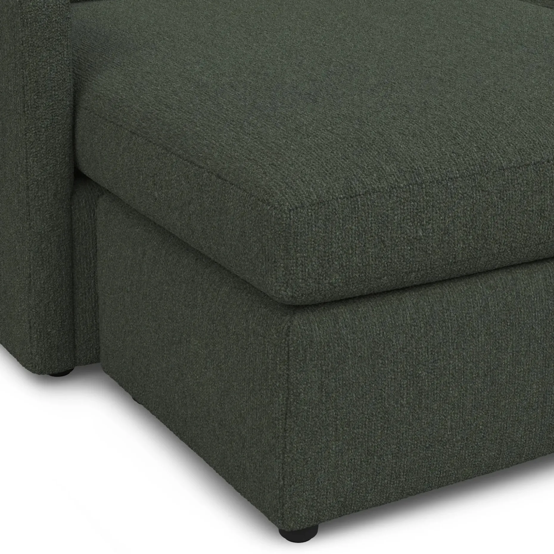 Landry 84.5" Reversible Storage Sectional - Green Wool Bouclé