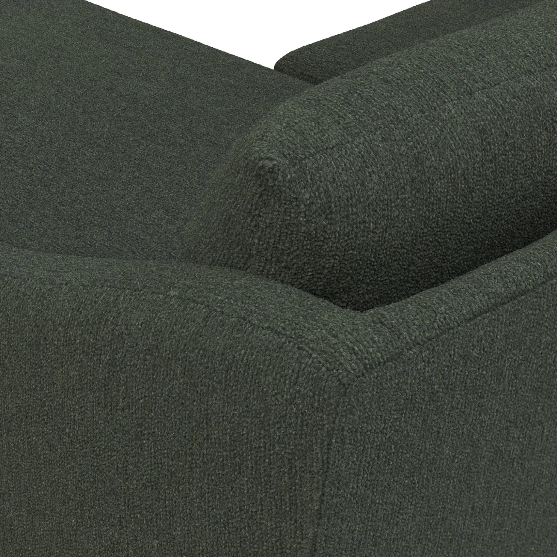 Landry 84.5" Reversible Storage Sectional - Green Wool Bouclé