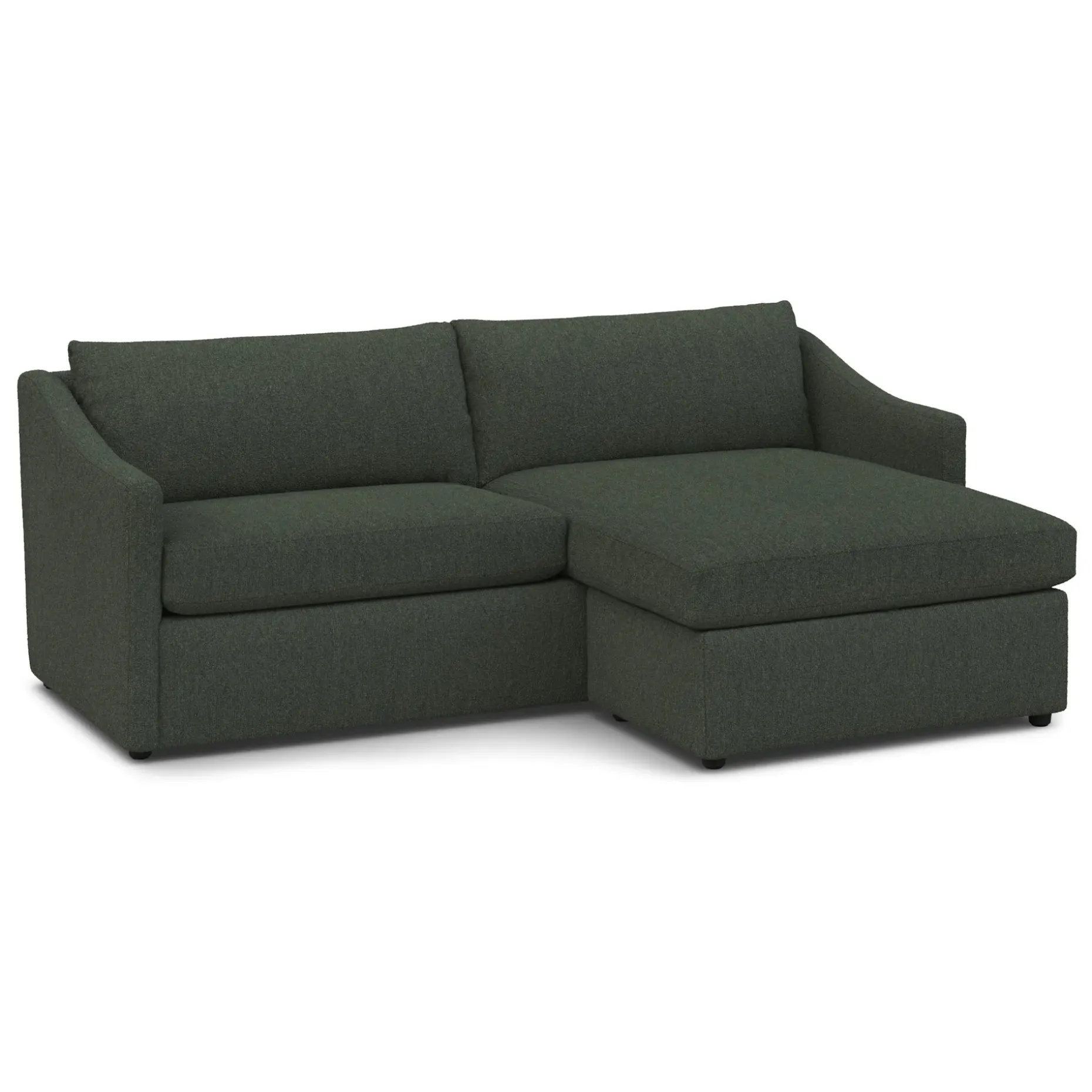 Landry 84.5" Reversible Storage Sectional - Green Wool Bouclé