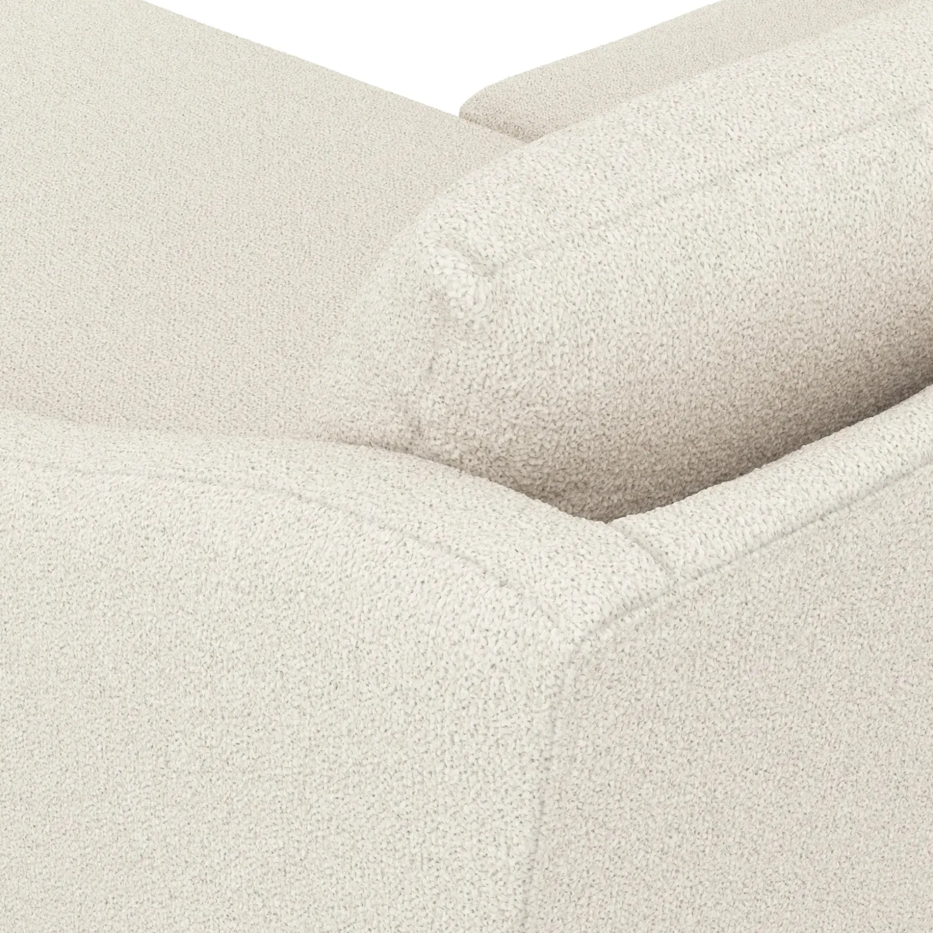 Landry 84.5" Reversible Storage Sectional - Ivory Wool Bouclé