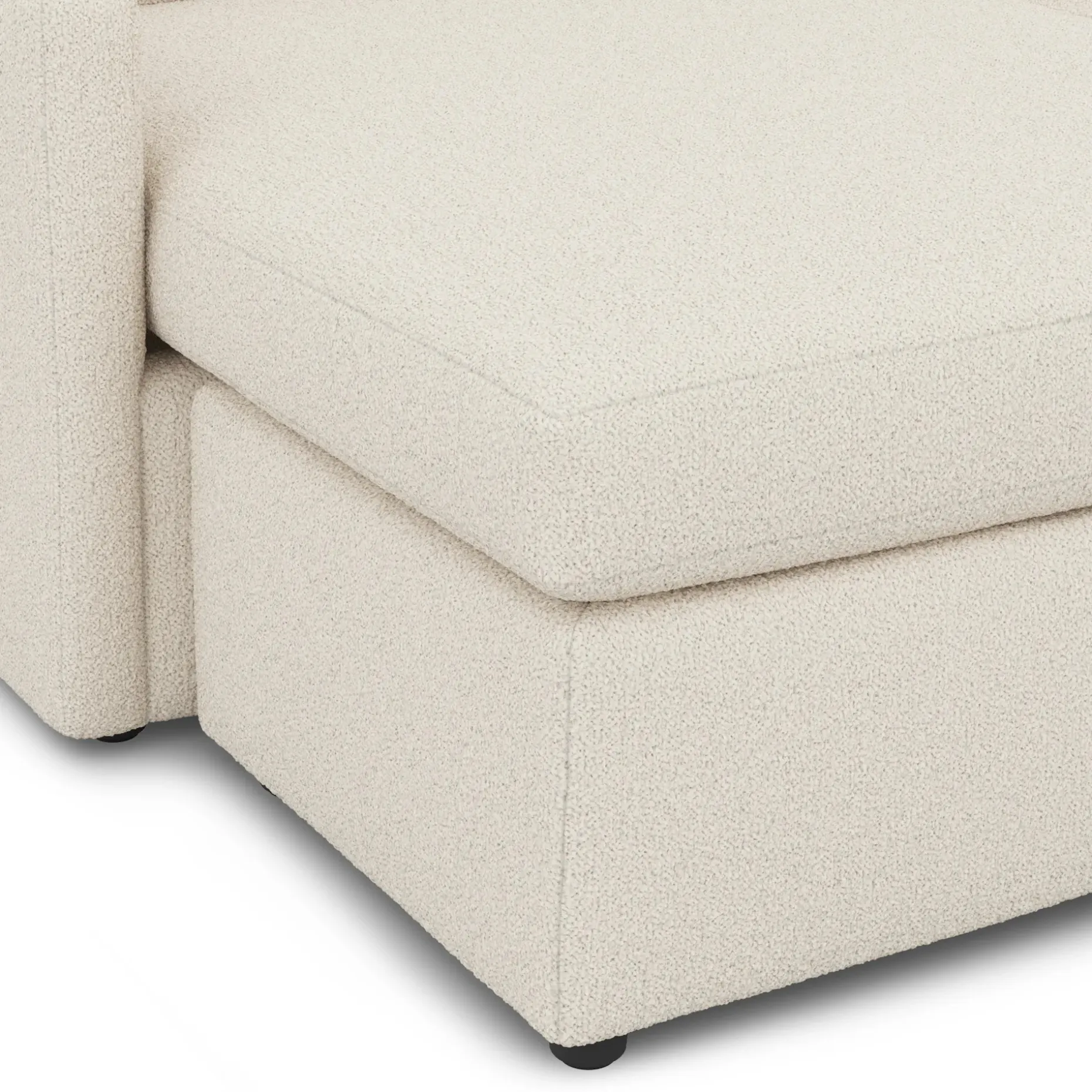 Landry 84.5" Reversible Storage Sectional - Ivory Wool Bouclé