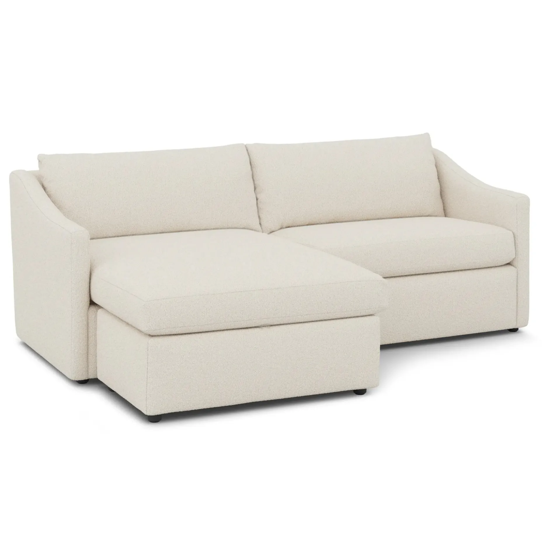 Landry 84.5" Reversible Storage Sectional - Ivory Wool Bouclé