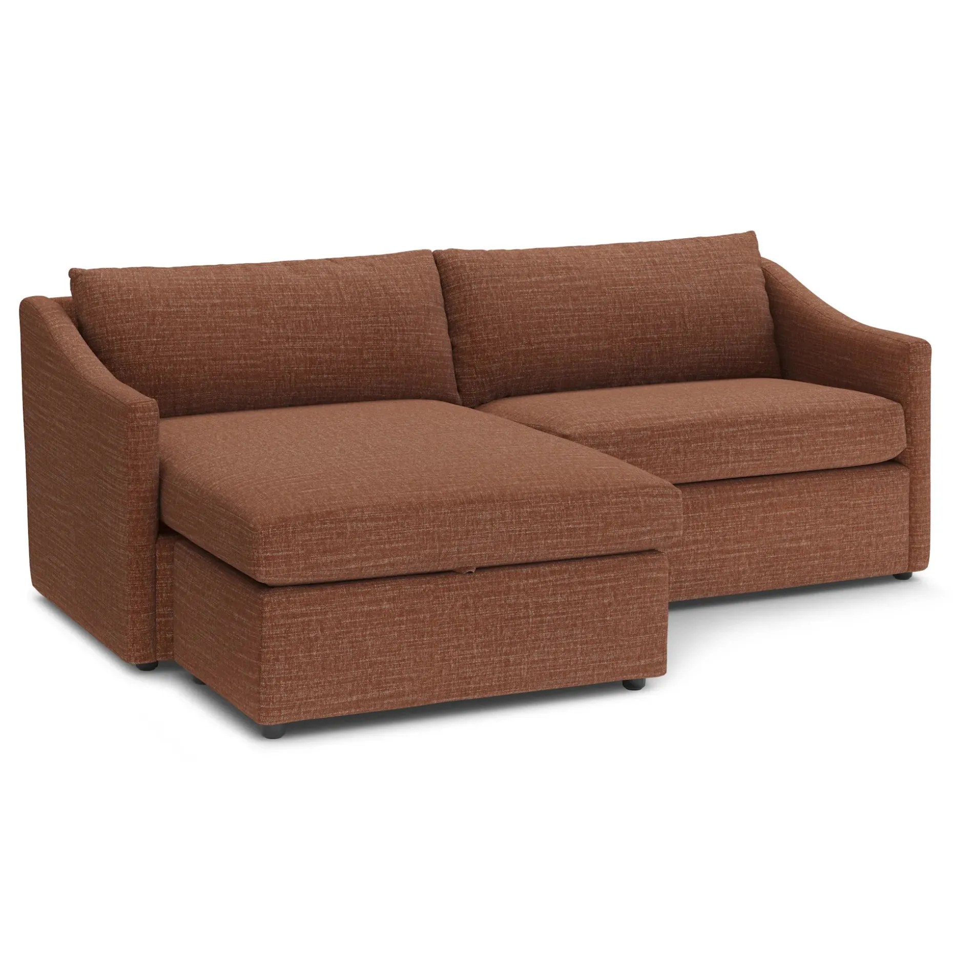 Landry 84.5" Reversible Storage Sectional - Napa Rust