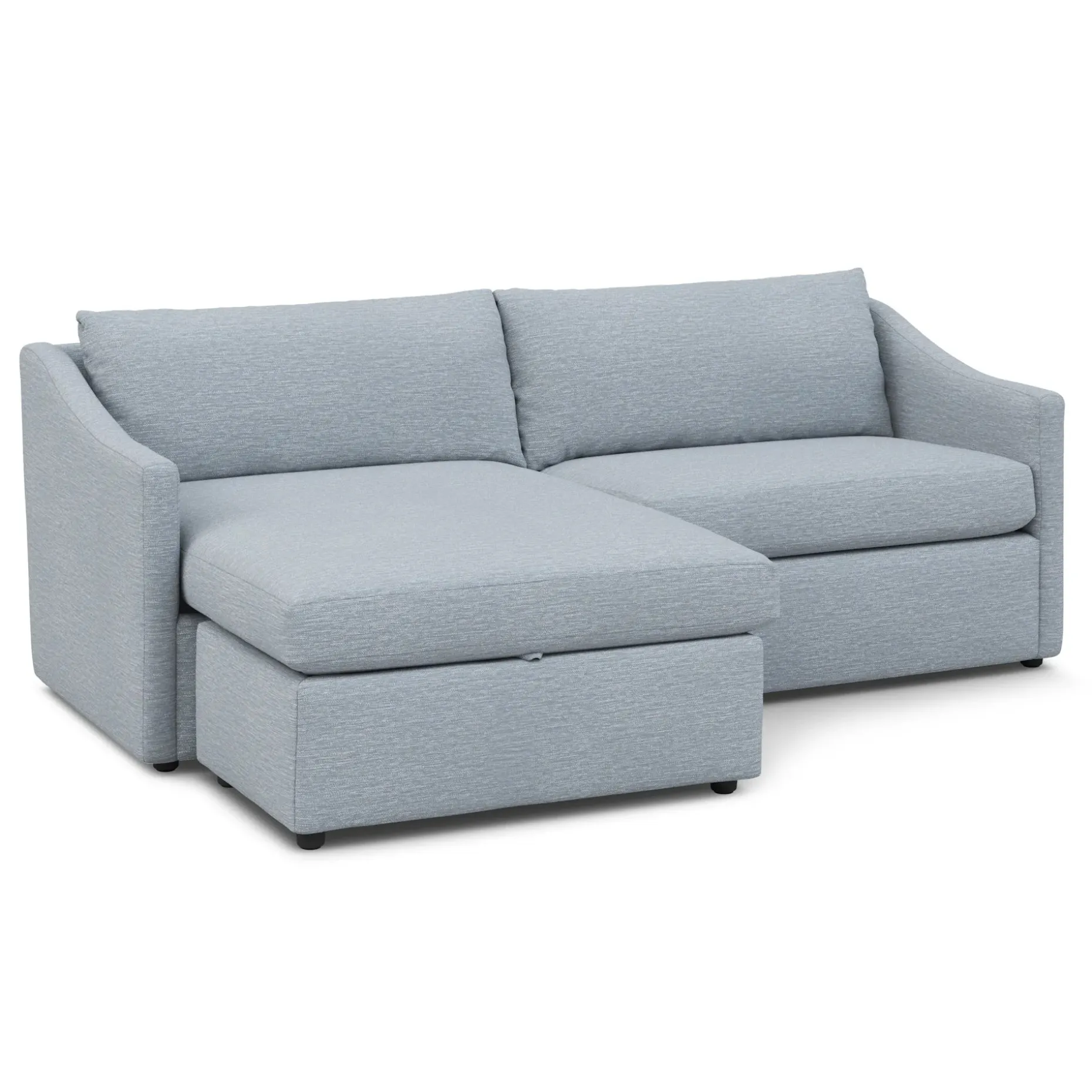 Landry 84.5" Reversible Storage Sectional - Silver Light Blue