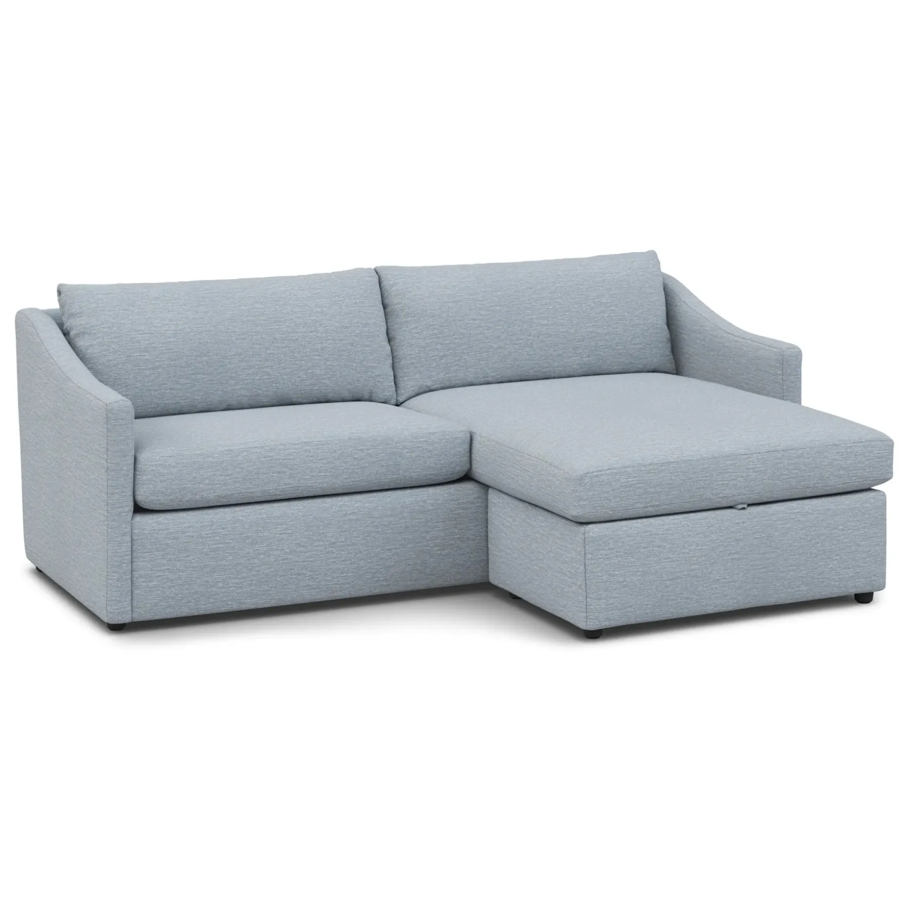 Landry 84.5" Reversible Storage Sectional - Silver Light Blue