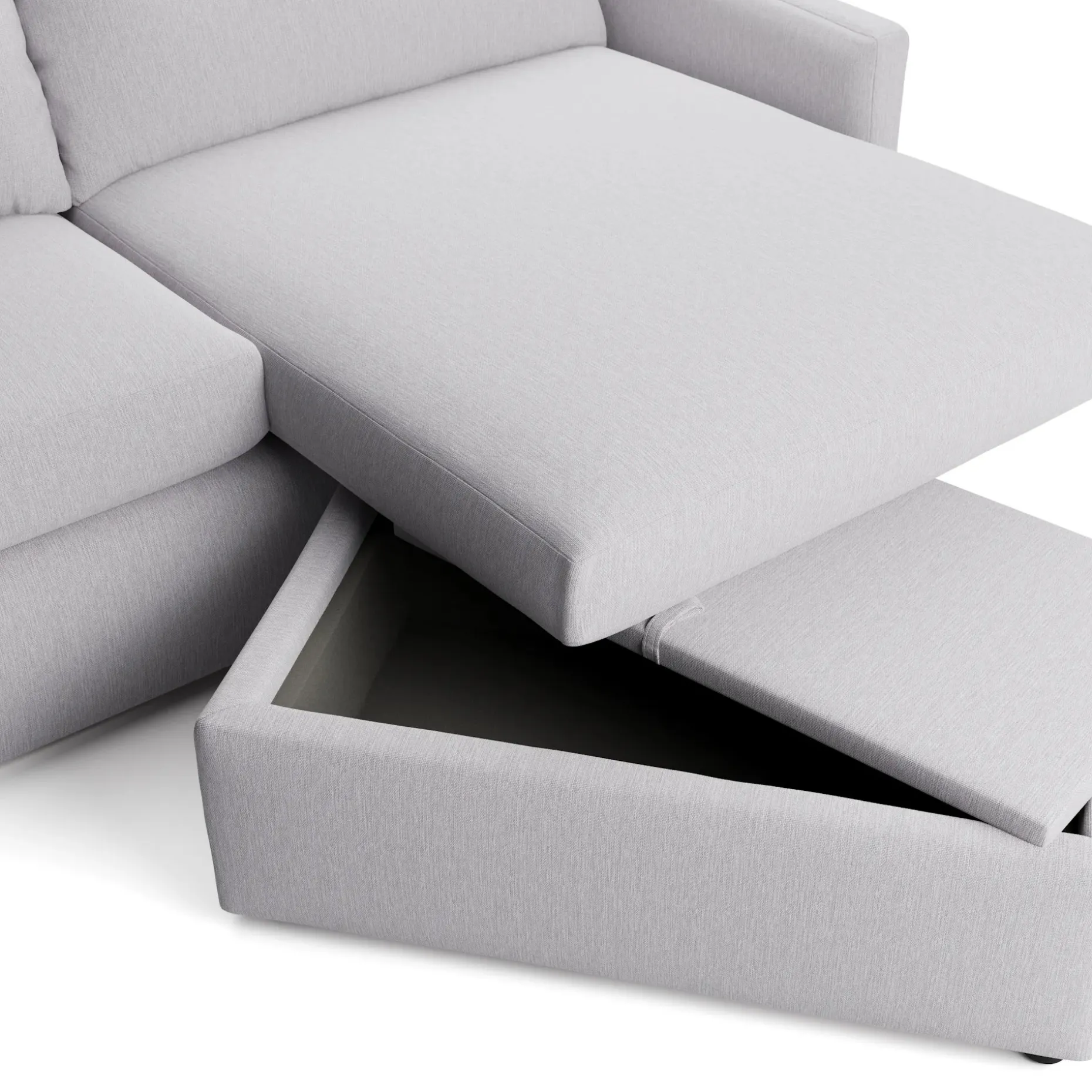 Landry 84.5" Reversible Storage Sectional - Silver Ivory