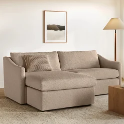 Landry 84.5" Reversible Storage Sectional - Sandstone Wool Bouclé