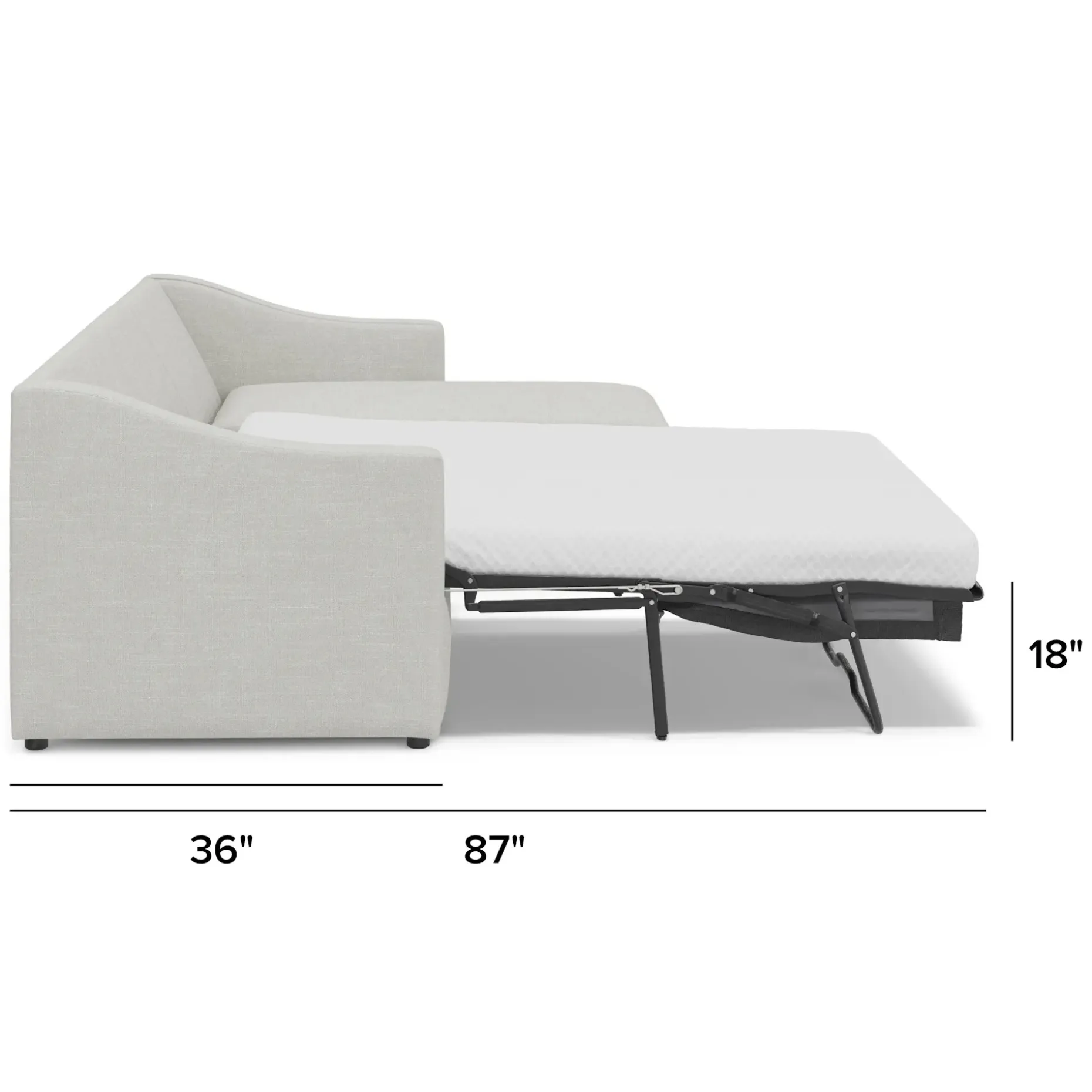 Landry 109" Right Storage Sleeper Sectional - Napa Dove