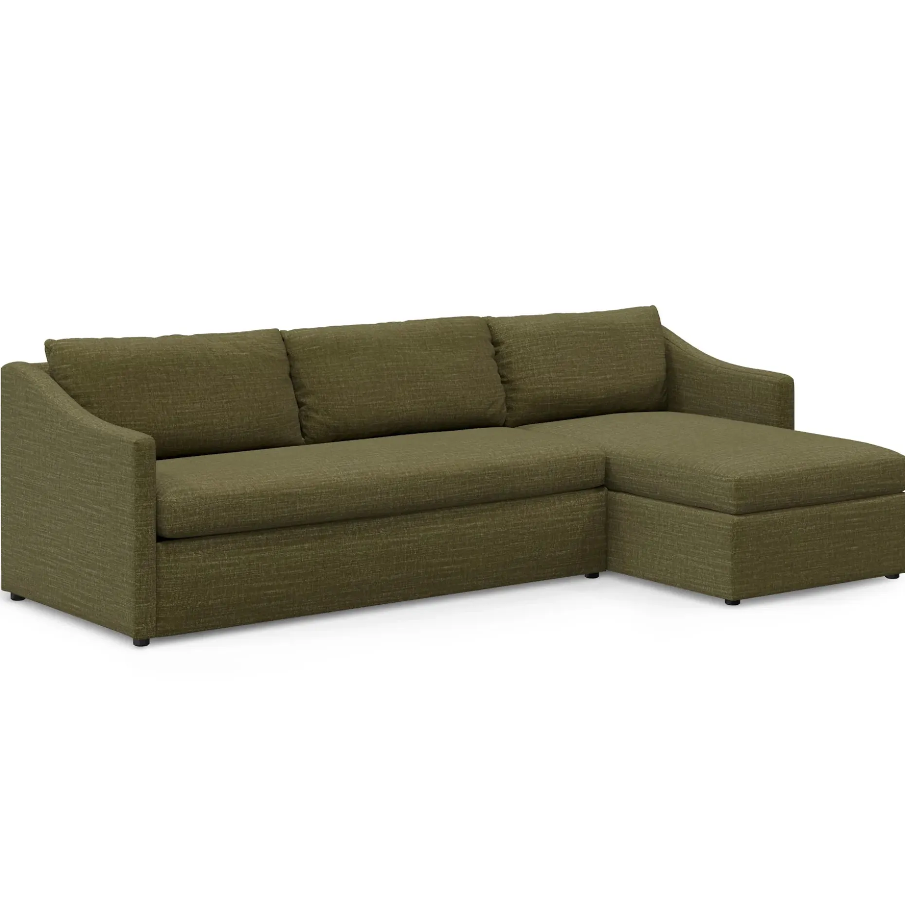 Landry 109" Right Storage Sleeper Sectional - Napa Moss