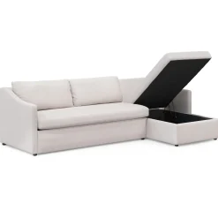 Landry 109" Right Storage Sleeper Sectional - Napa White