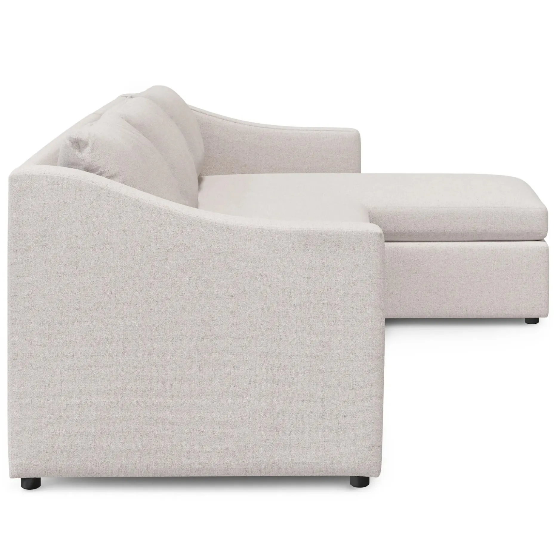 Landry 109" Right Storage Sleeper Sectional - Napa White