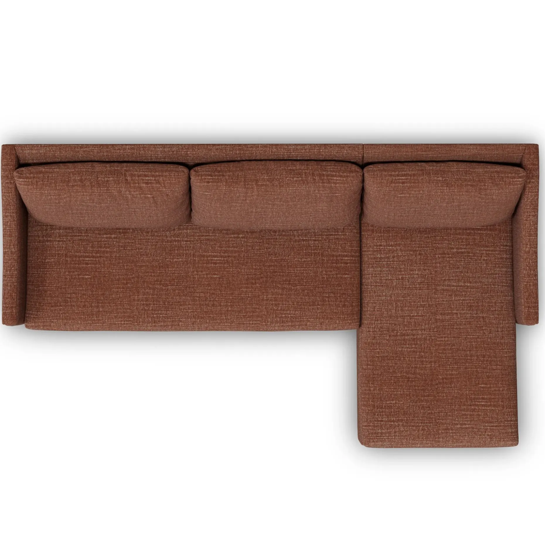 Landry 109" Right Storage Sleeper Sectional - Napa Rust