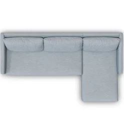Landry 109" Right Storage Sleeper Sectional - Silver Light Blue