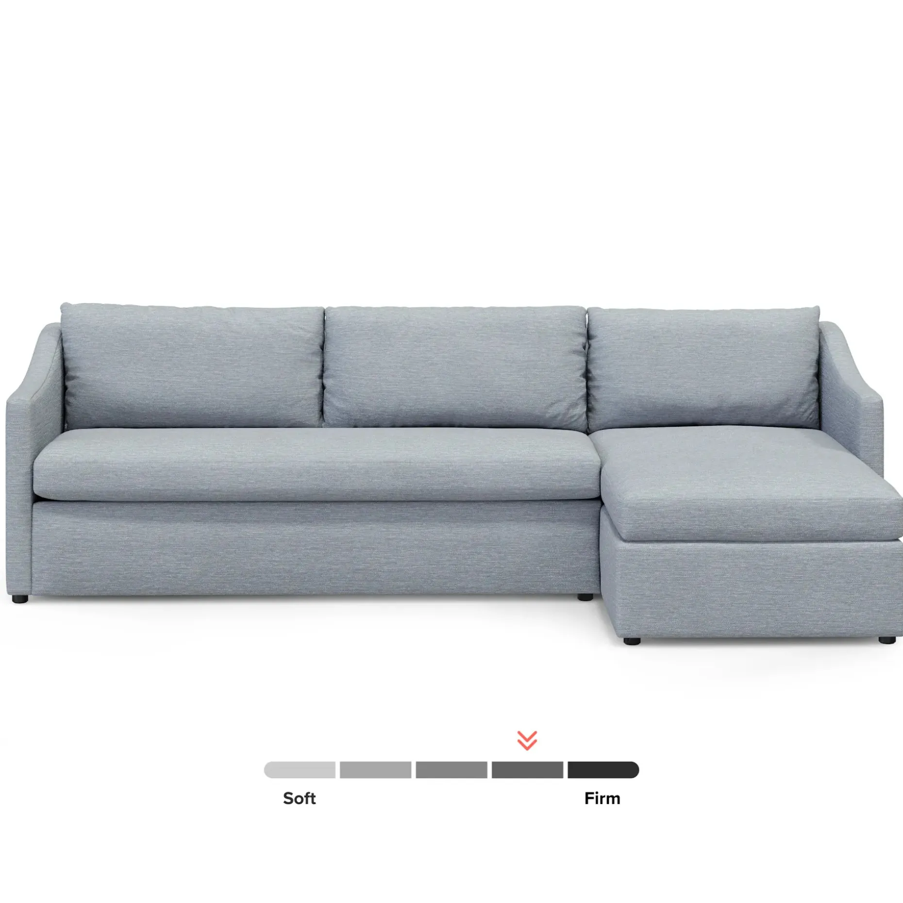 Landry 109" Right Storage Sleeper Sectional - Silver Light Blue