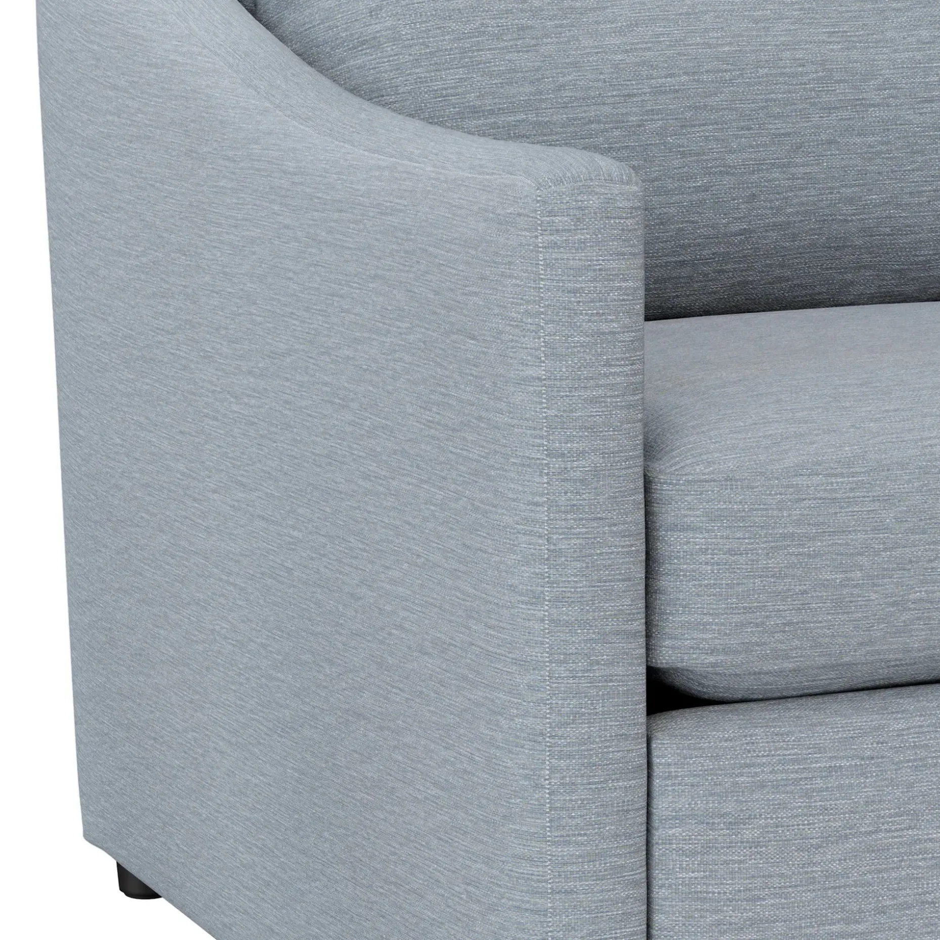 Landry 109" Right Storage Sleeper Sectional - Silver Light Blue