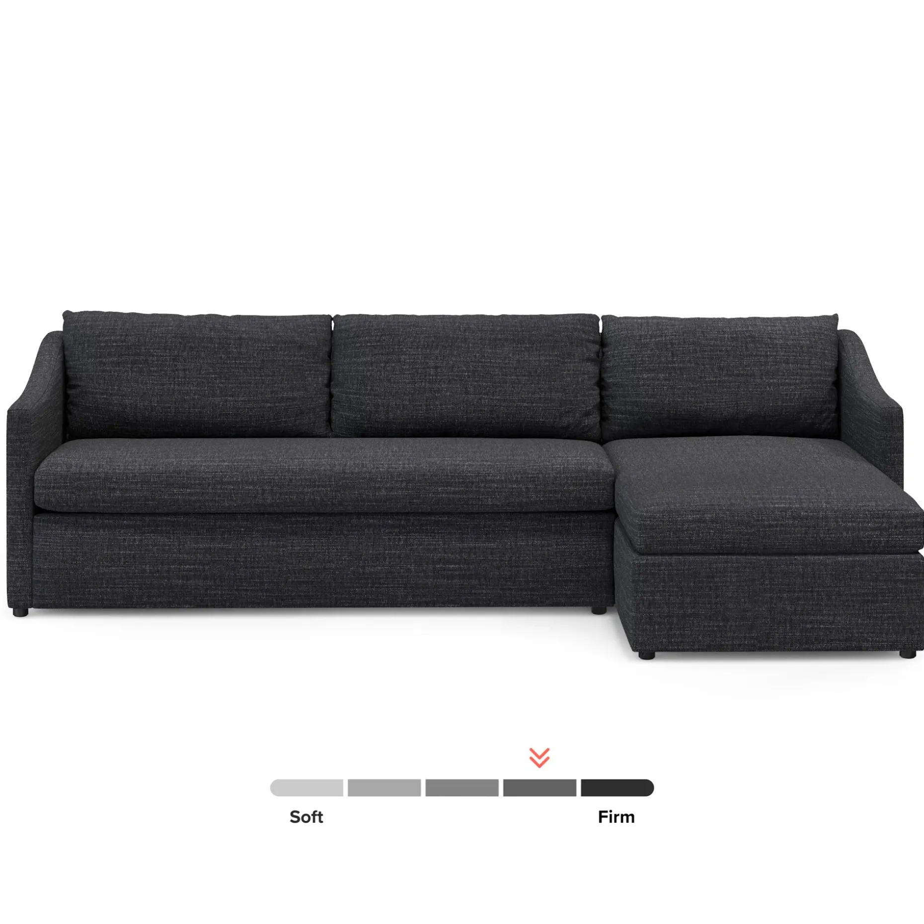 Landry 109" Right Storage Sleeper Sectional - Napa Charcoal