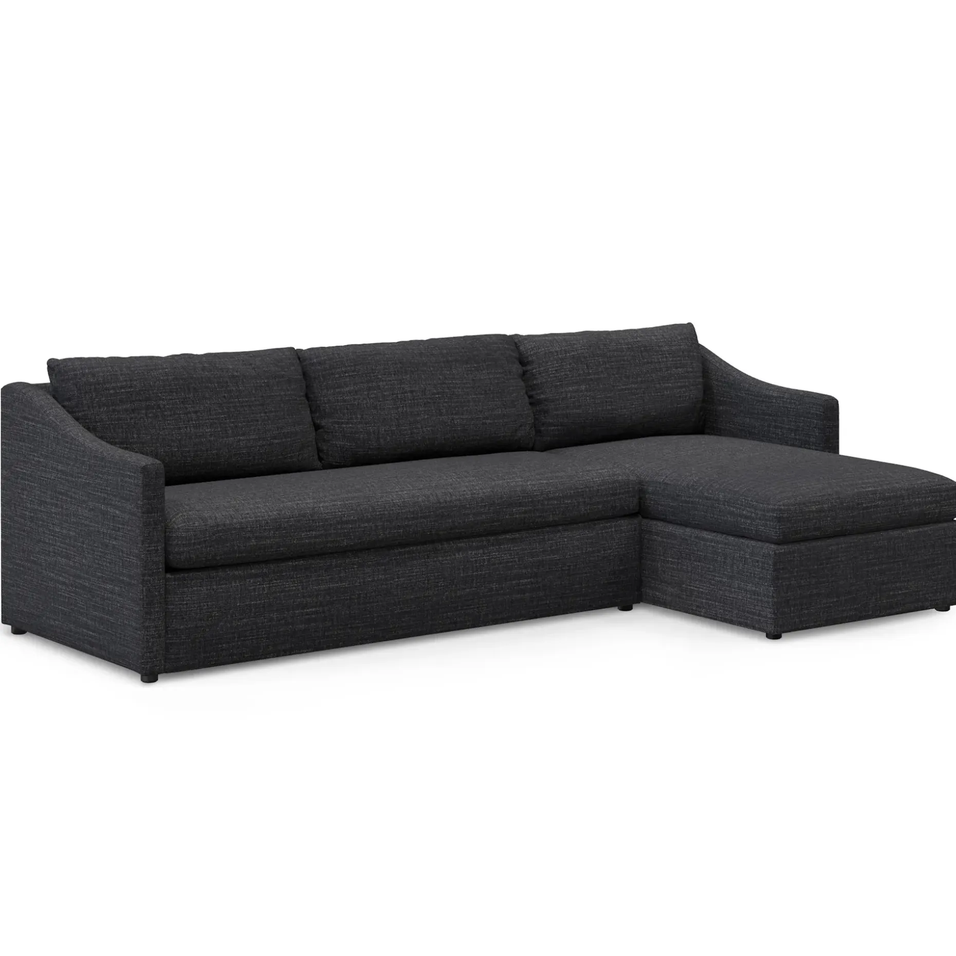Landry 109" Right Storage Sleeper Sectional - Napa Charcoal