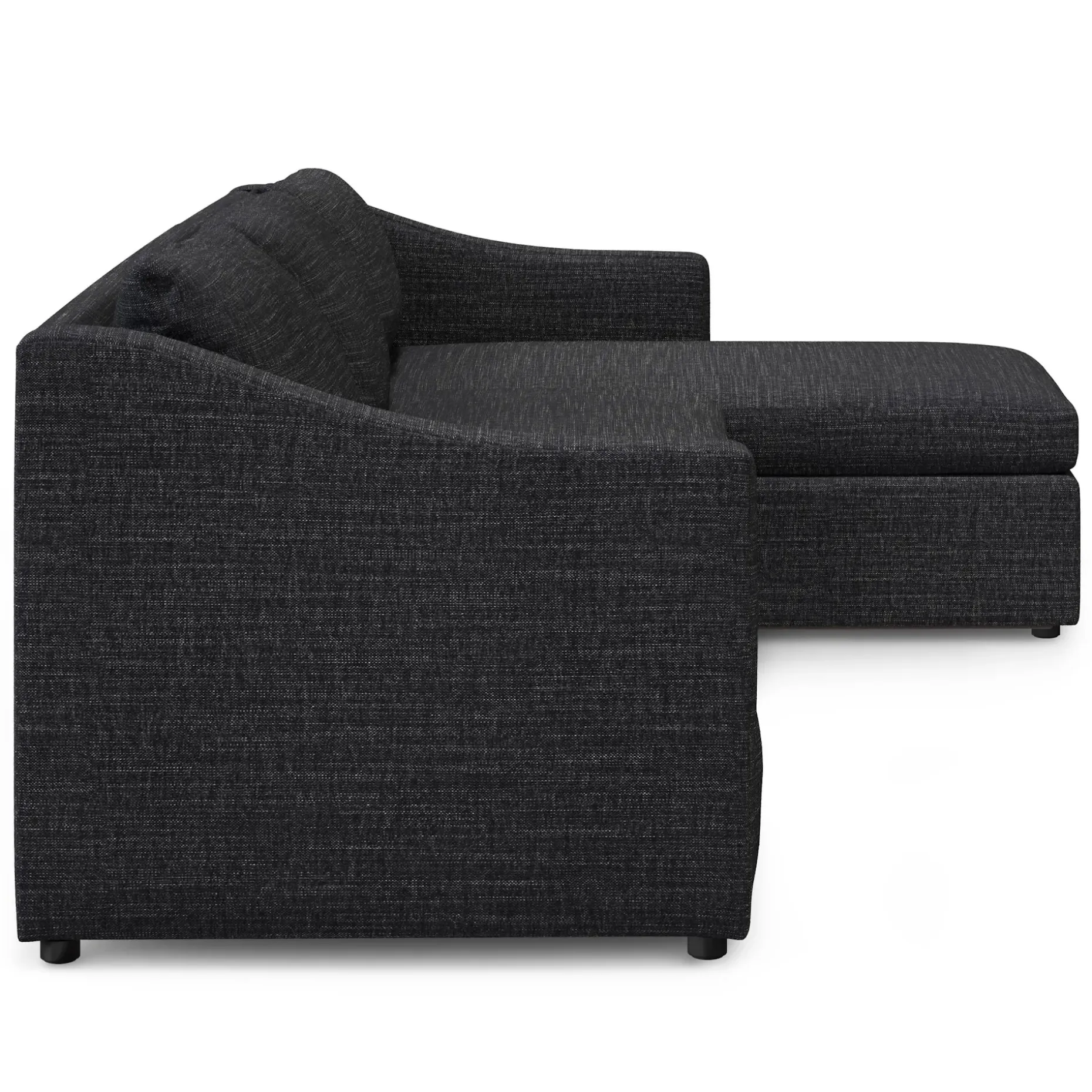 Landry 109" Right Storage Sleeper Sectional - Napa Charcoal