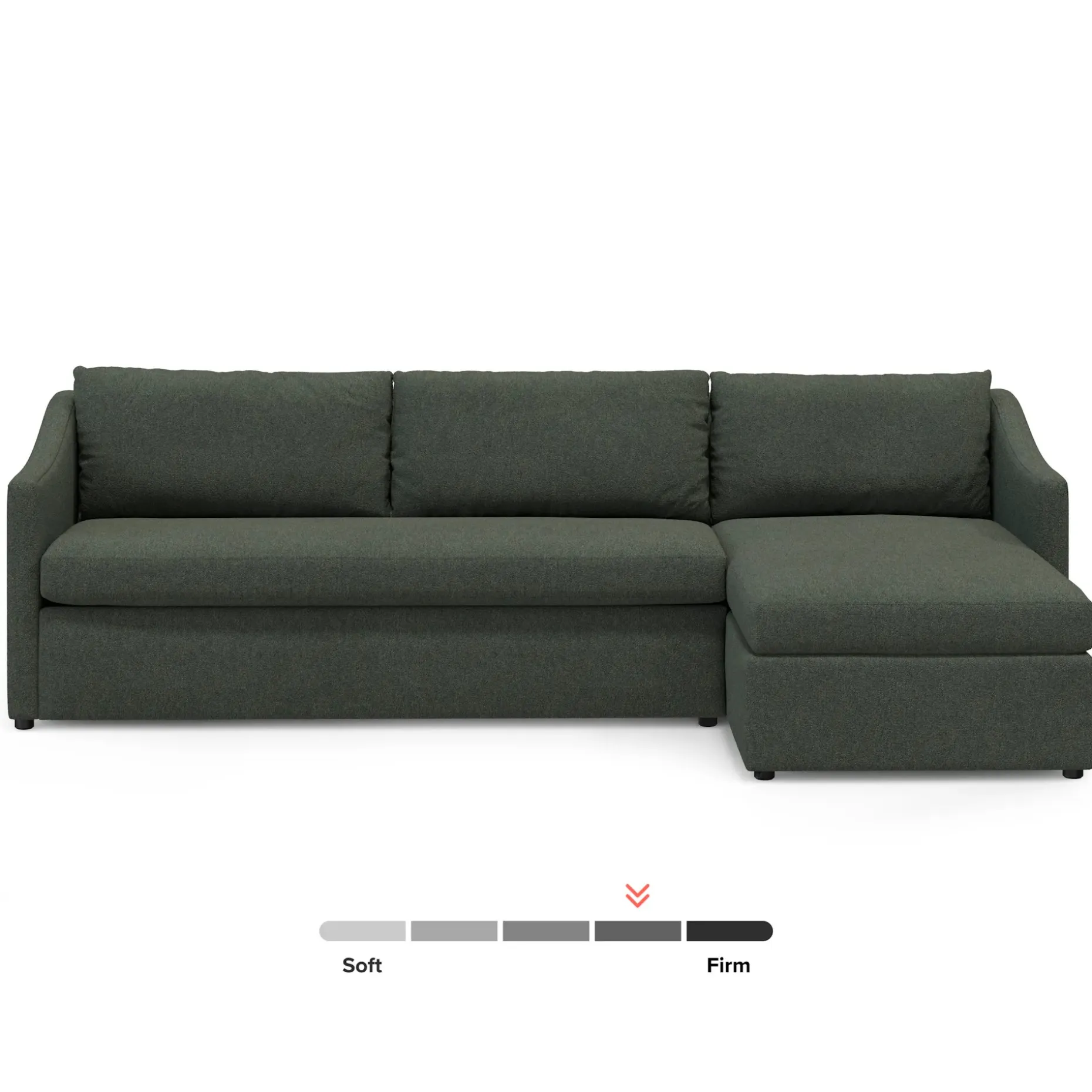 Landry 109" Right Storage Sleeper Sectional - Green Wool Bouclé