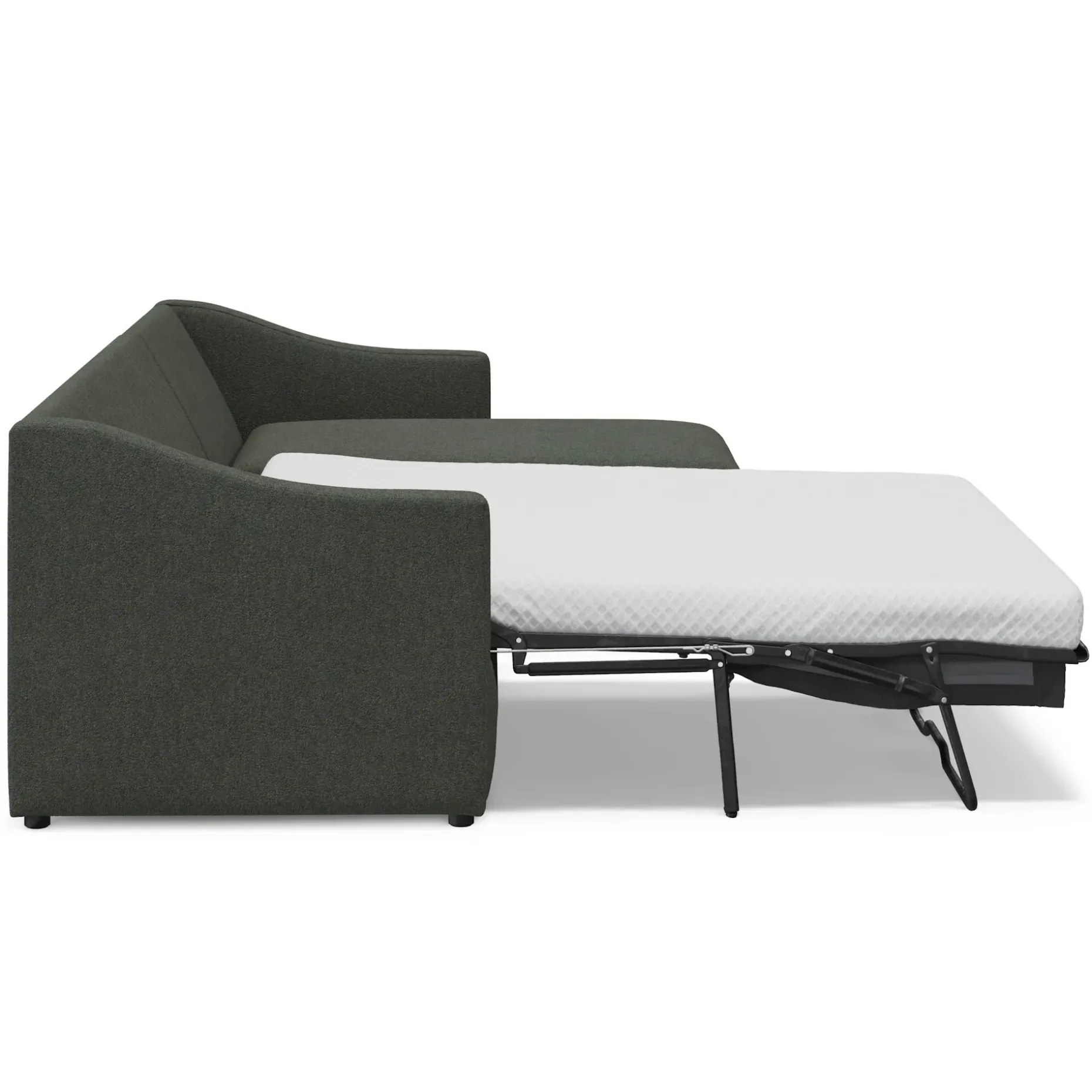 Landry 109" Right Storage Sleeper Sectional - Green Wool Bouclé