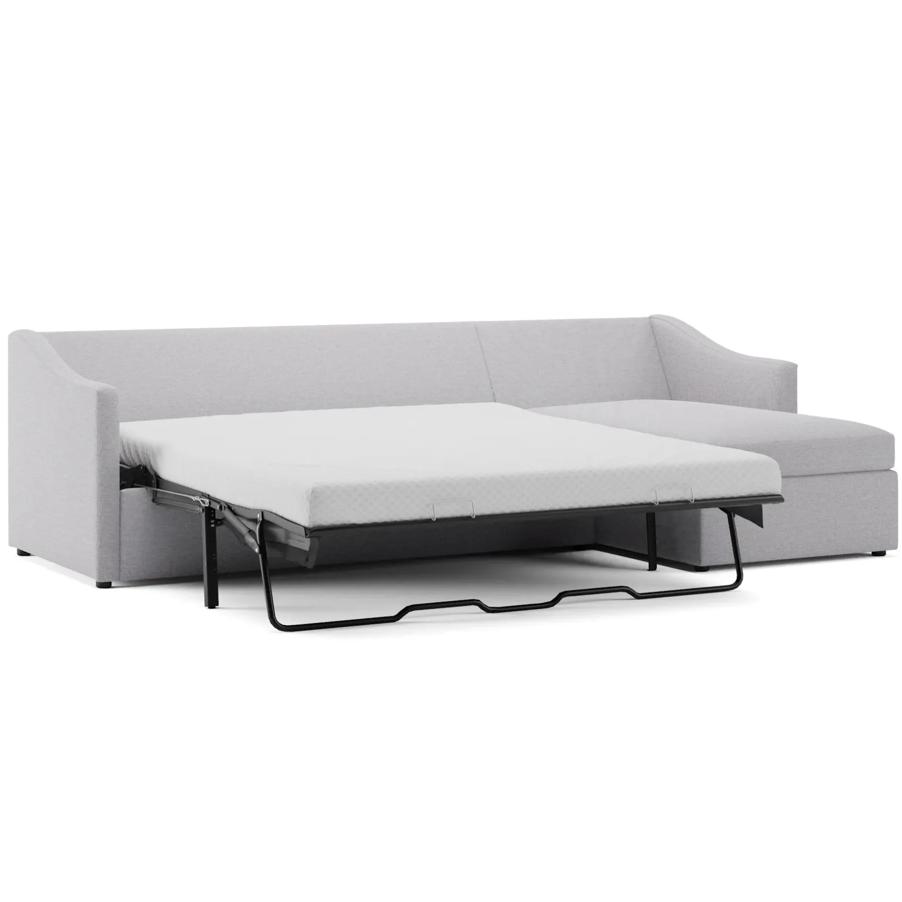 Landry 109" Right Storage Sleeper Sectional - Silver Ivory