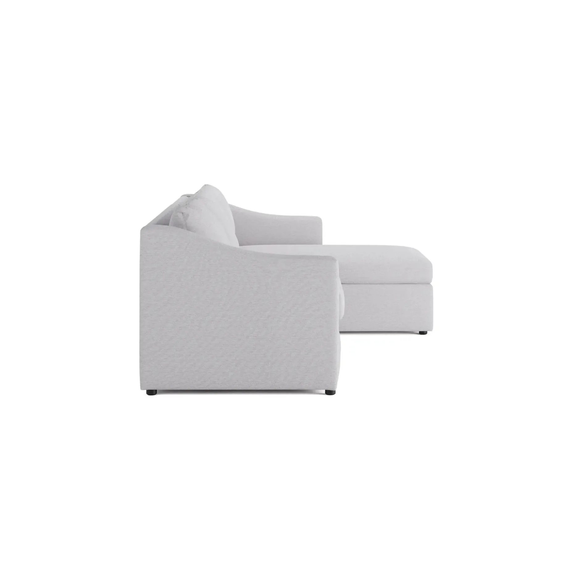 Landry 109" Right Storage Sleeper Sectional - Silver Ivory