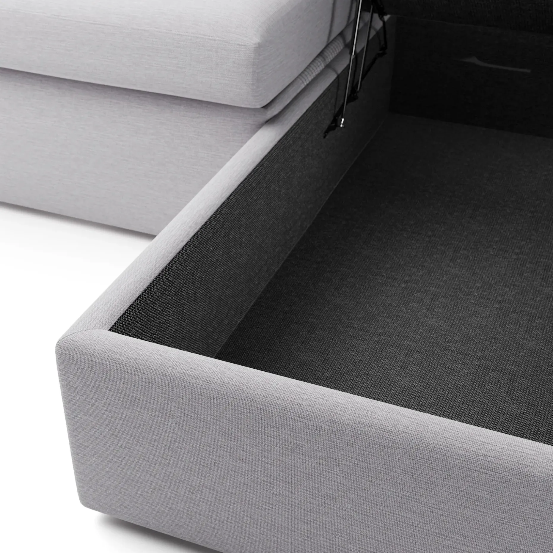 Landry 109" Right Storage Sleeper Sectional - Silver Ivory