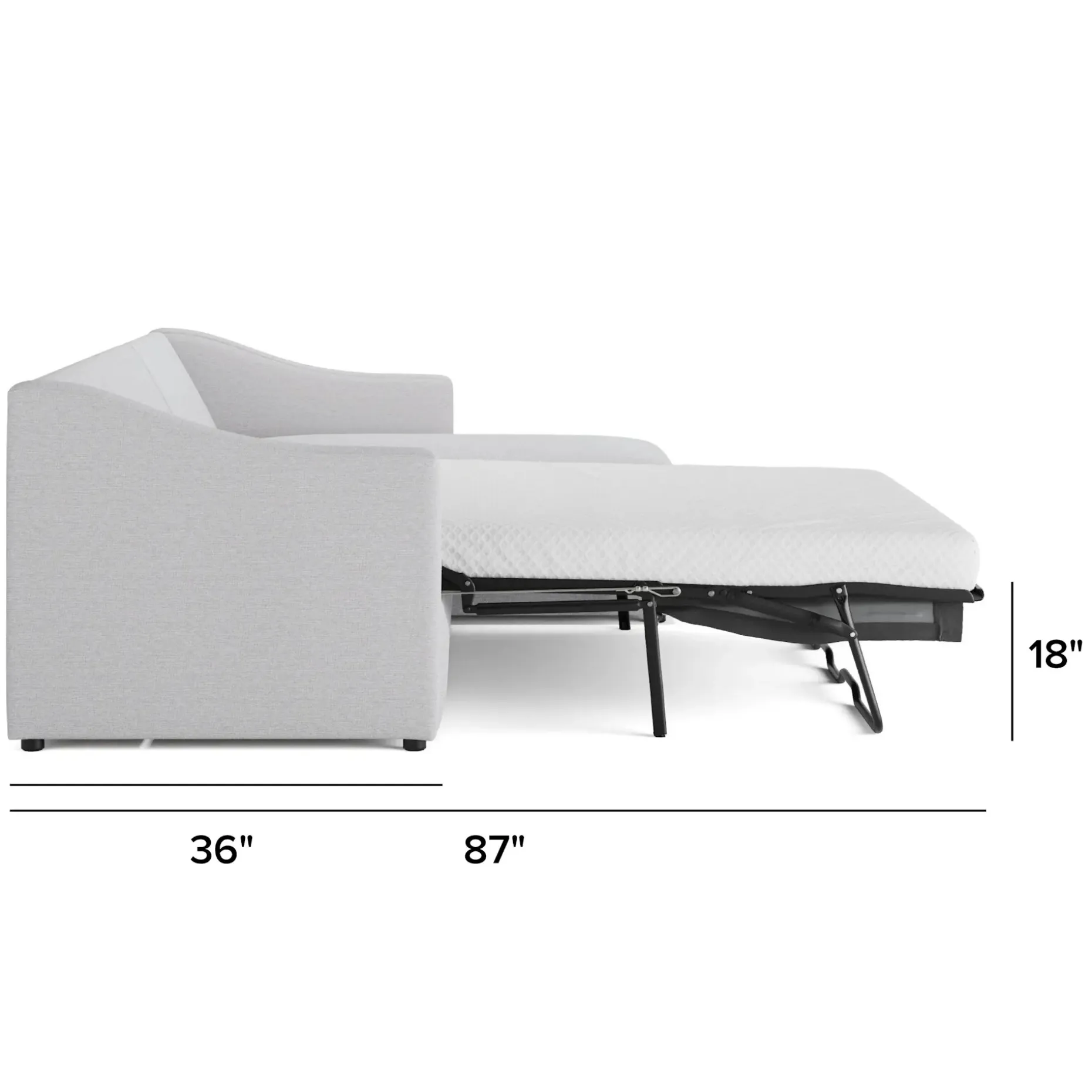 Landry 109" Right Storage Sleeper Sectional - Silver Ivory
