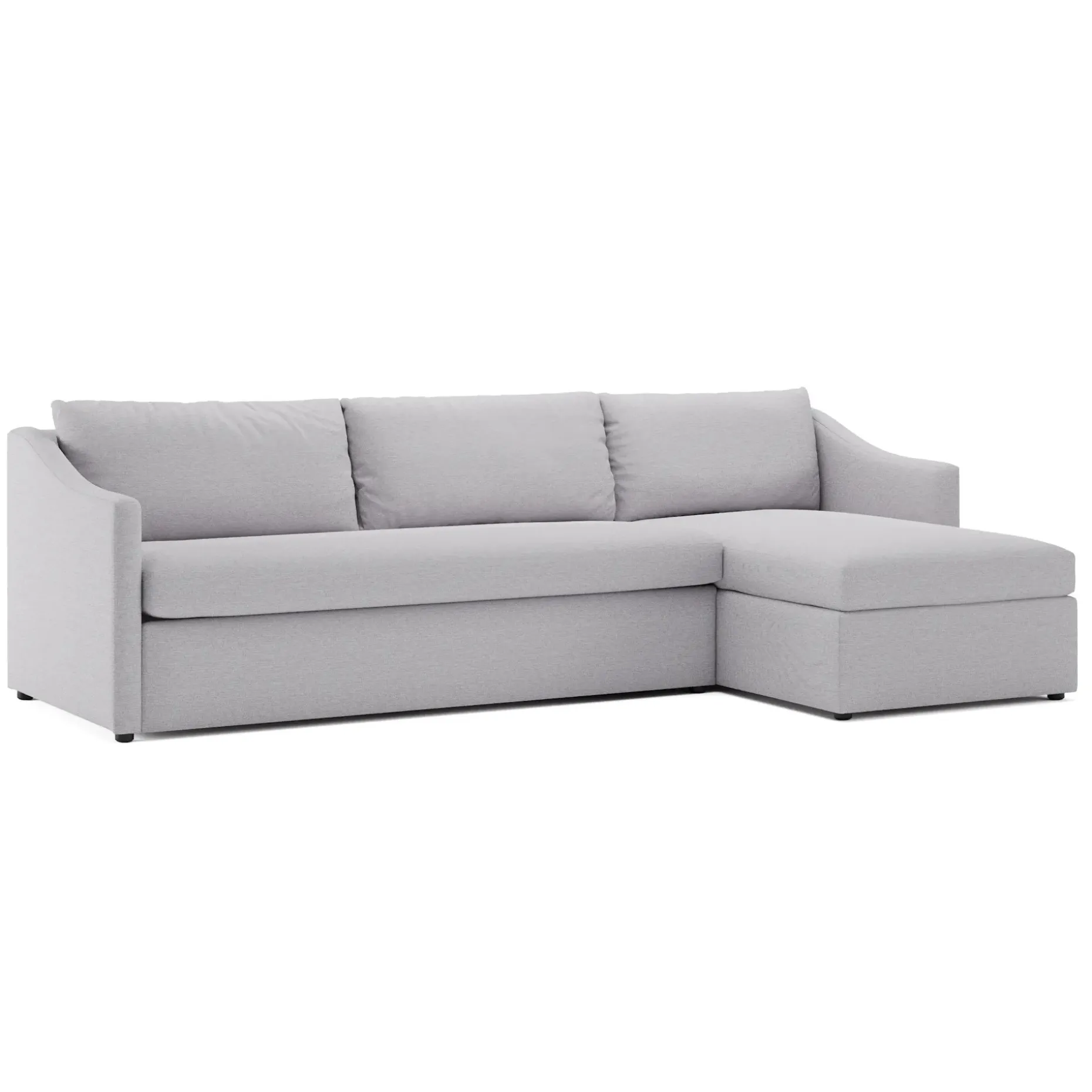 Landry 109" Right Storage Sleeper Sectional - Silver Ivory