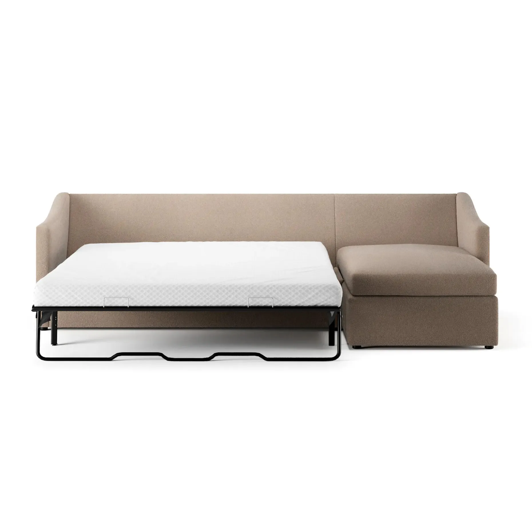 Landry 109" Right Storage Sleeper Sectional - Sandstone Wool Bouclé
