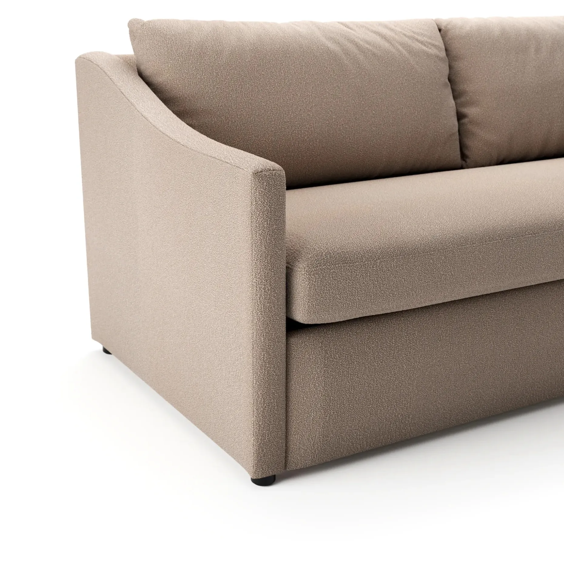 Landry 109" Right Storage Sleeper Sectional - Sandstone Wool Bouclé