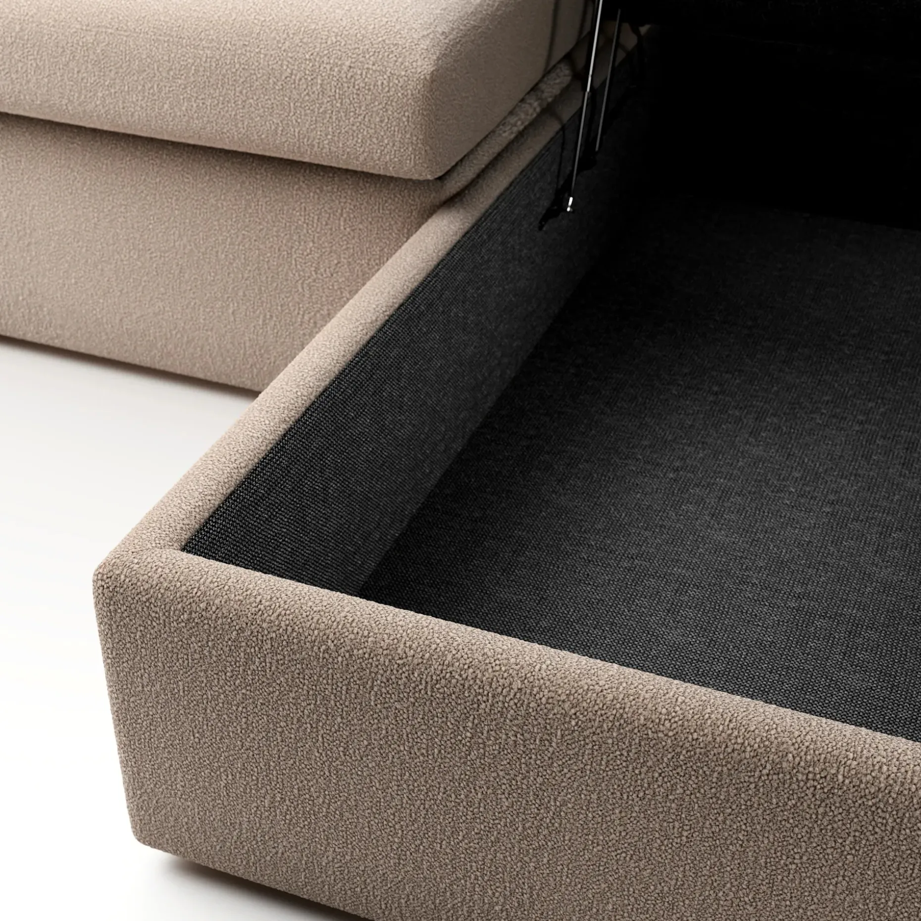 Landry 109" Right Storage Sleeper Sectional - Sandstone Wool Bouclé