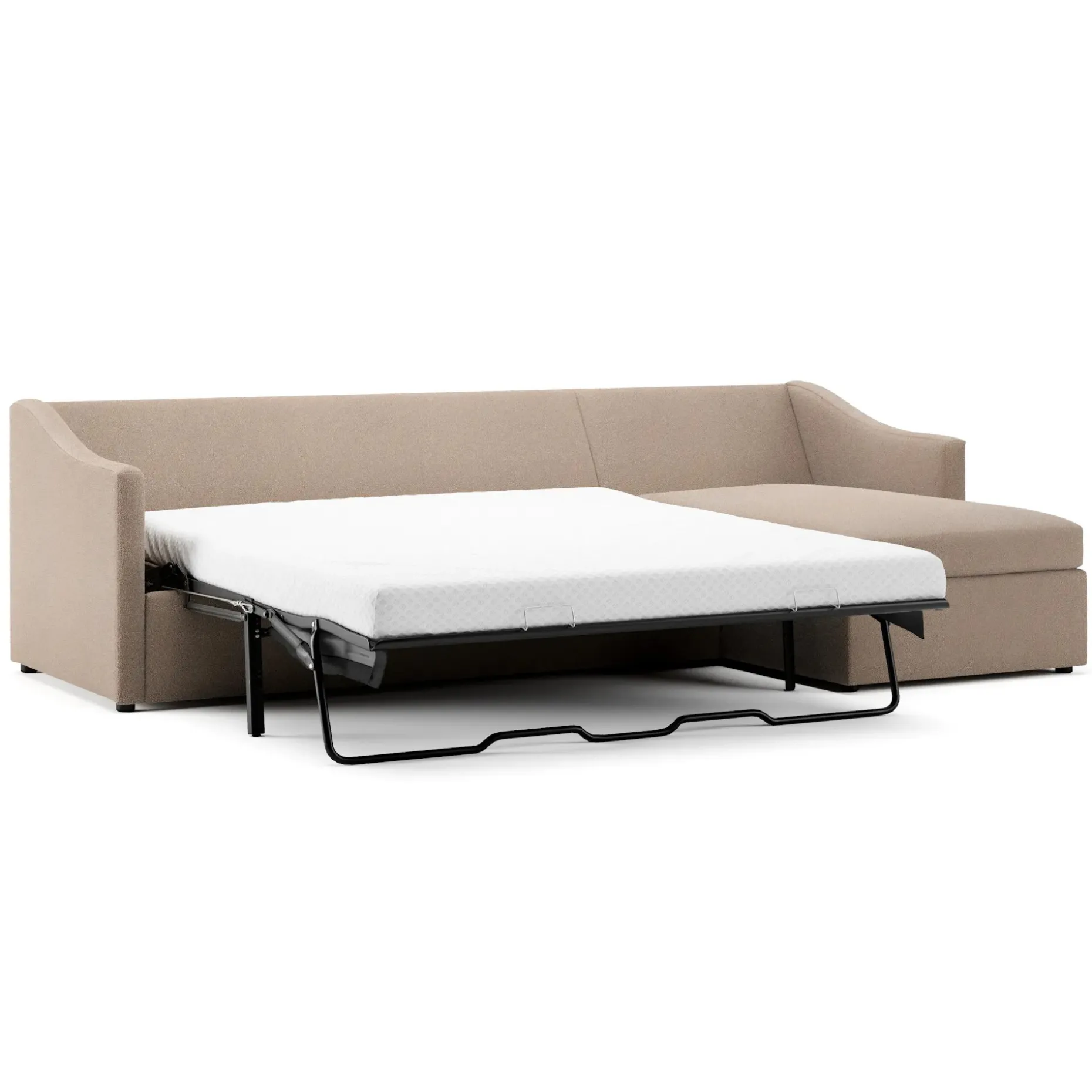 Landry 109" Right Storage Sleeper Sectional - Sandstone Wool Bouclé