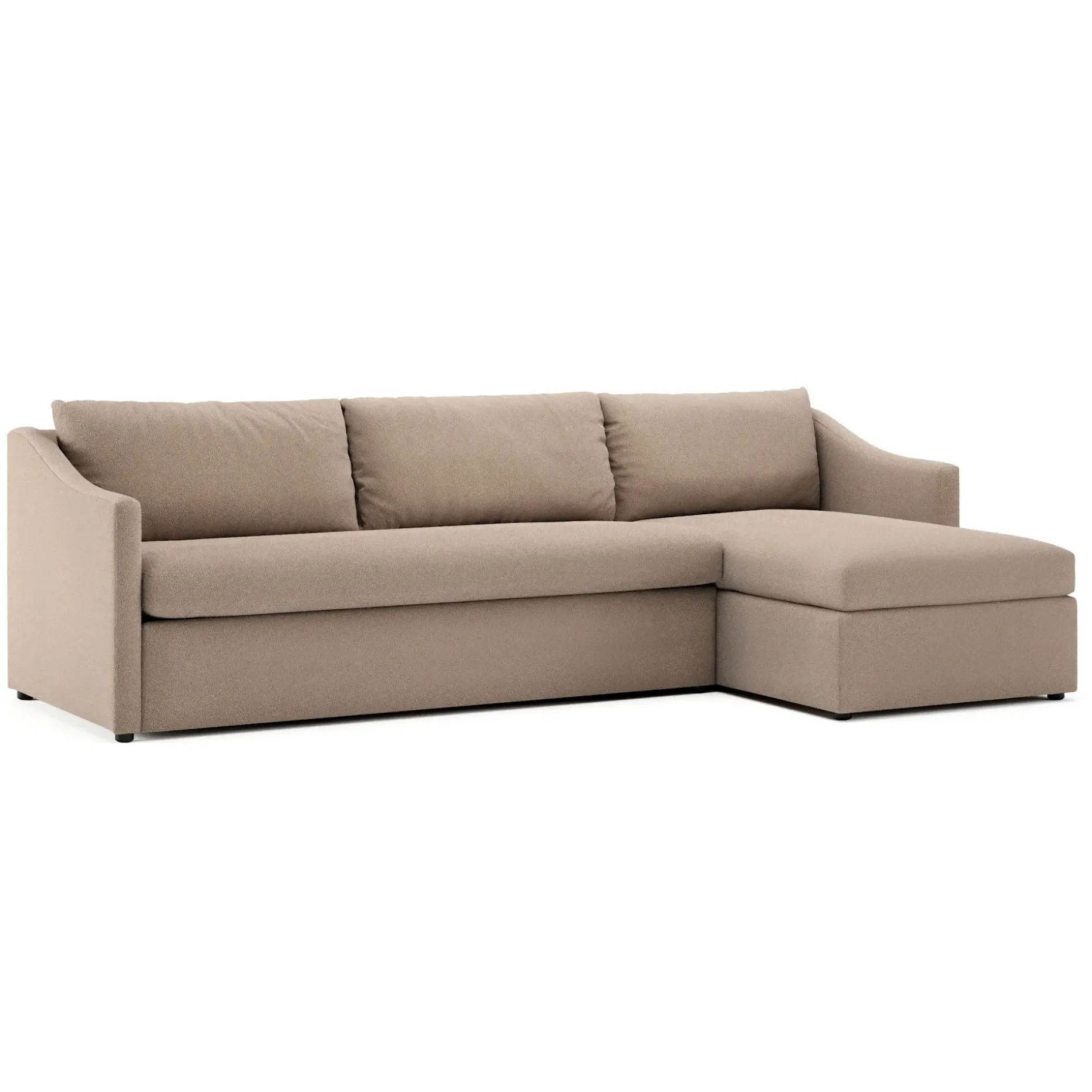 Landry 109" Right Storage Sleeper Sectional - Sandstone Wool Bouclé