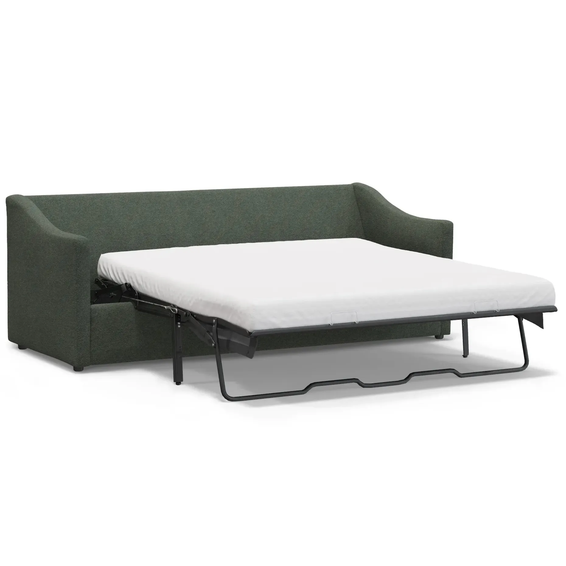 Landry 84.5" Sofa Bed - Green Wool Bouclé