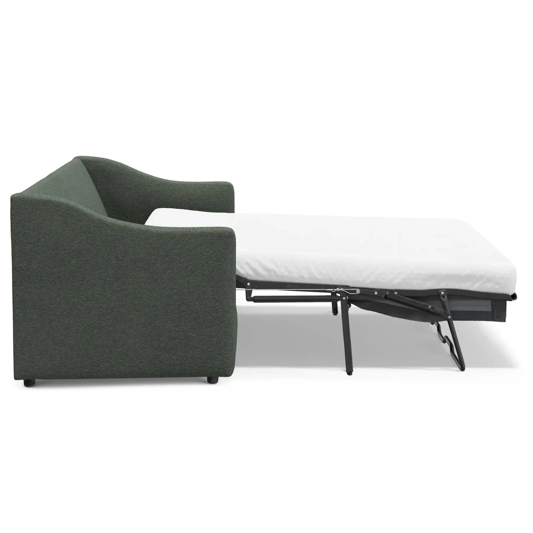 Landry 84.5" Sofa Bed - Green Wool Bouclé