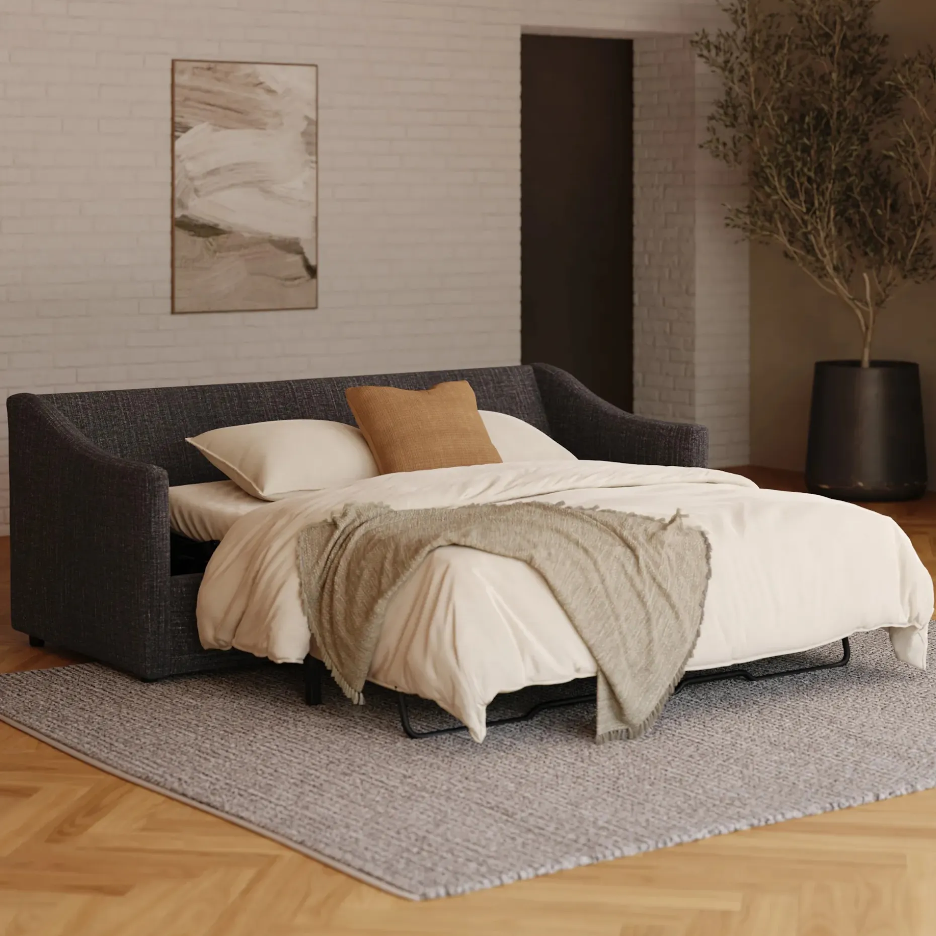 Landry 84.5" Sofa Bed - Napa Charcoal