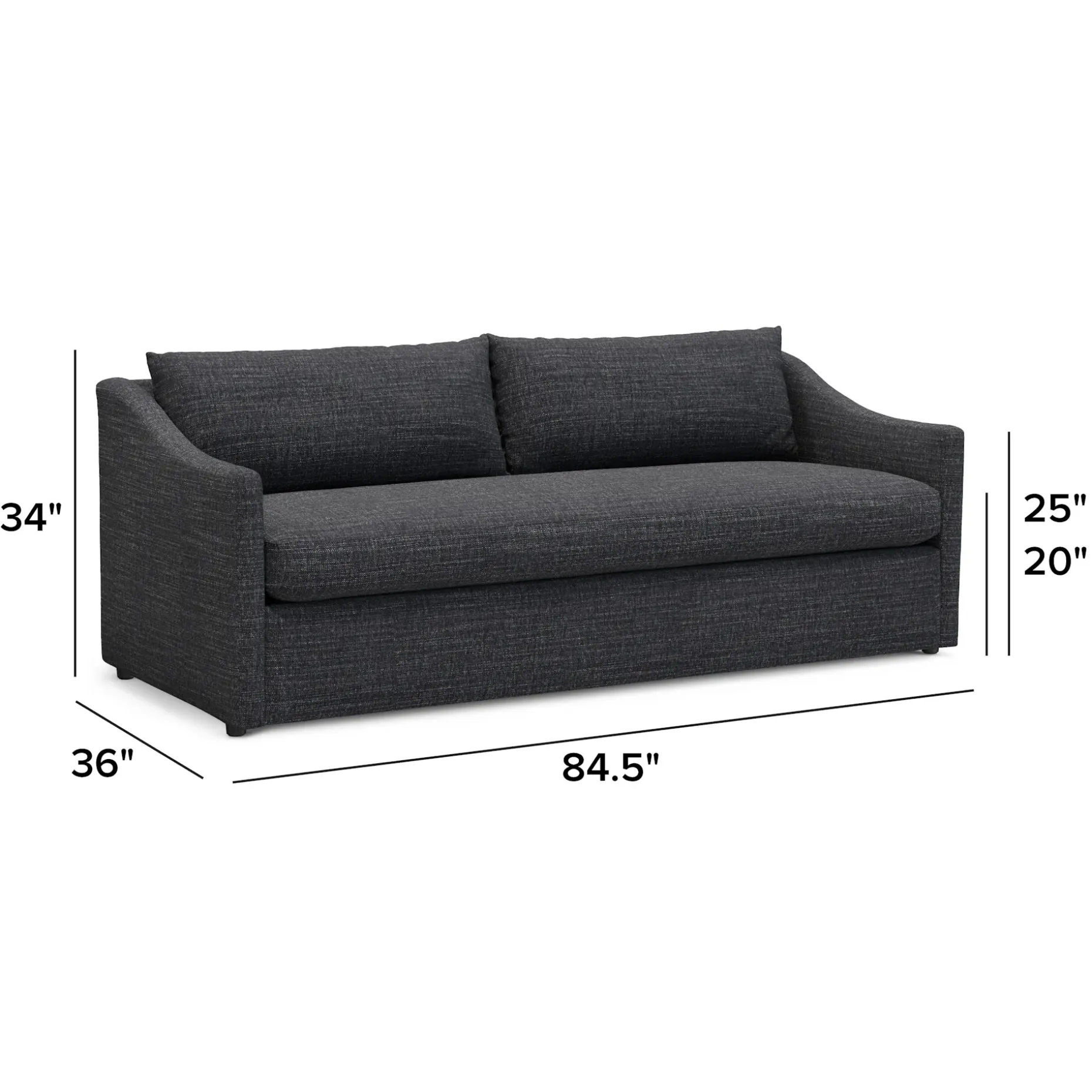 Landry 84.5" Sofa Bed - Napa Charcoal