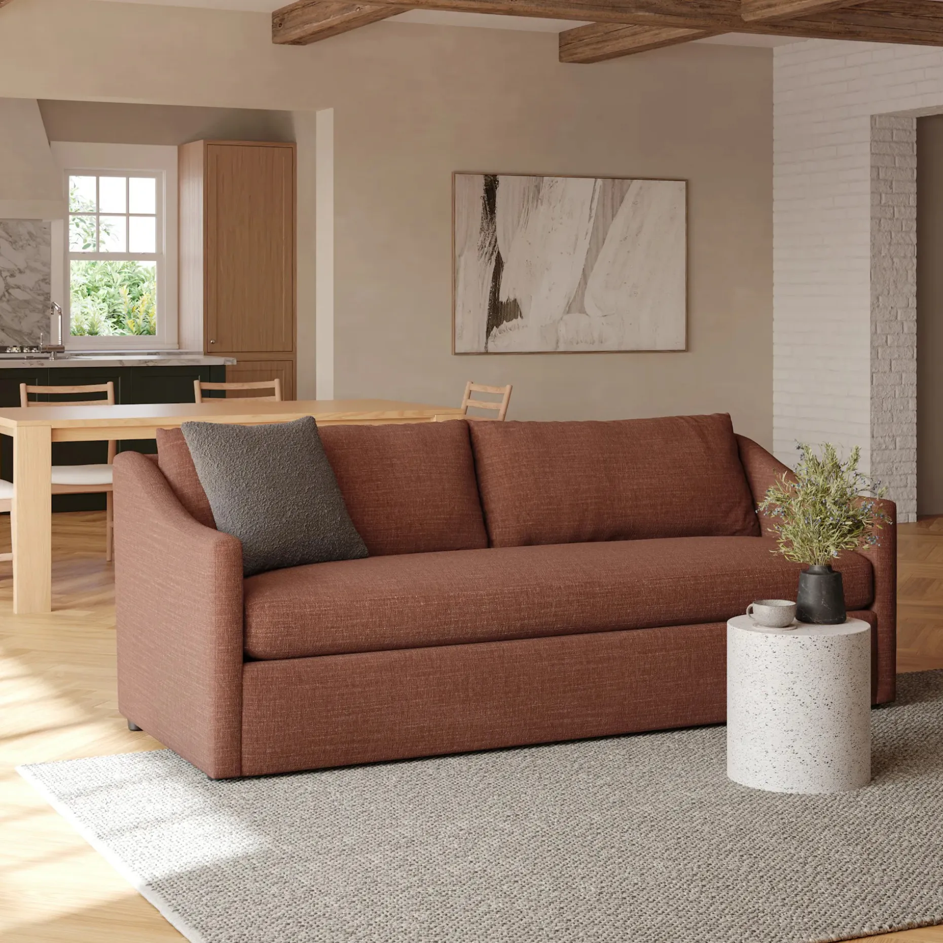 Landry 84.5" Sofa Bed - Napa Rust
