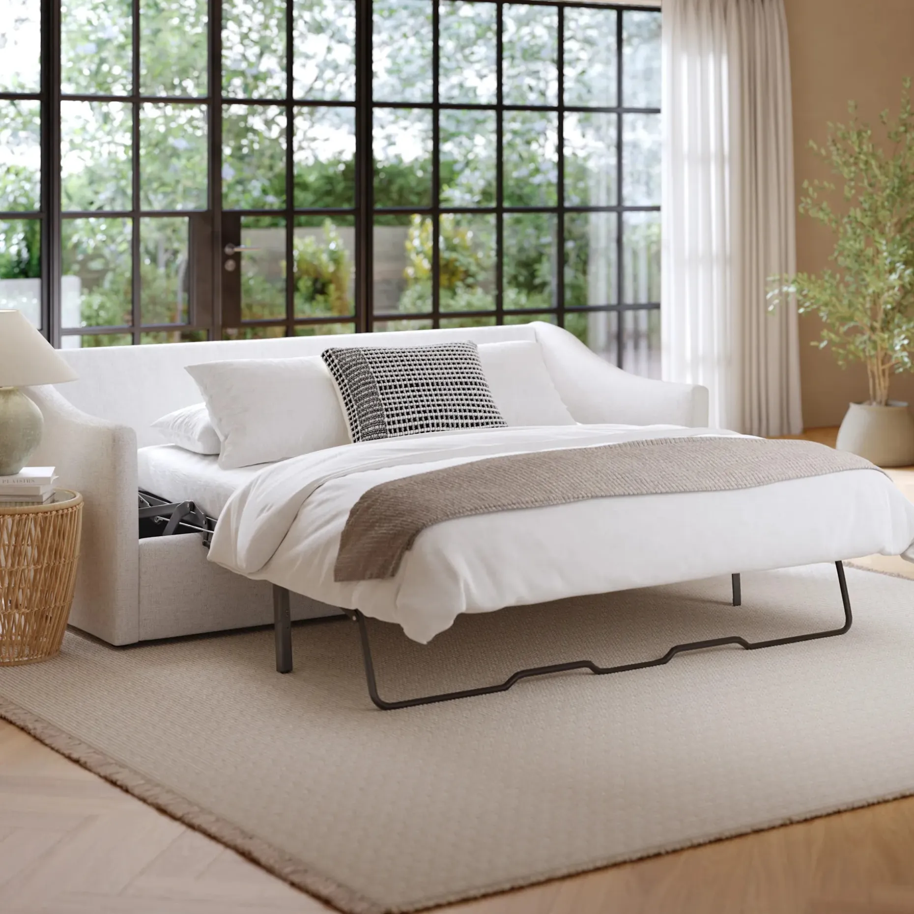 Landry 84.5" Sofa Bed - Napa White