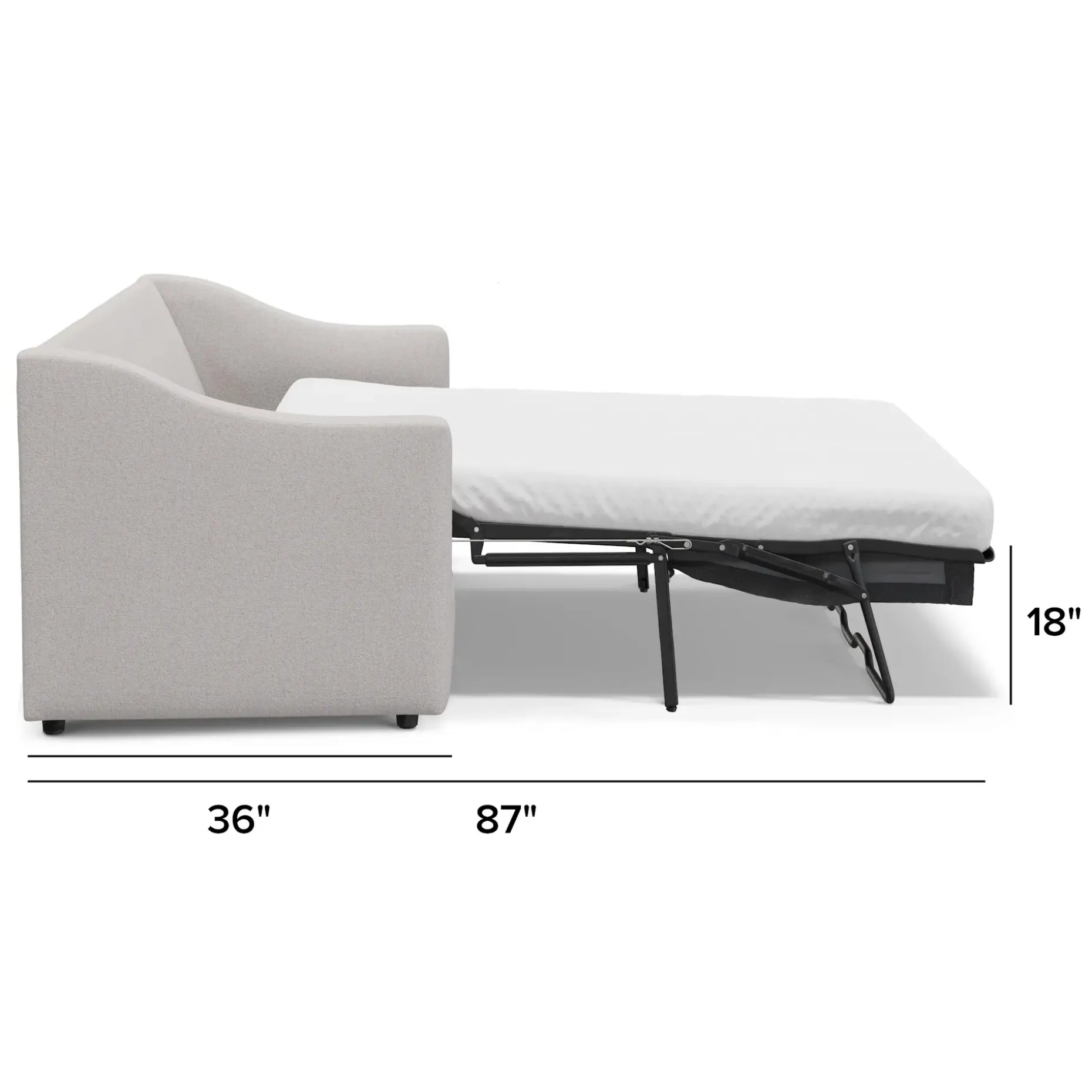 Landry 84.5" Sofa Bed - Napa White