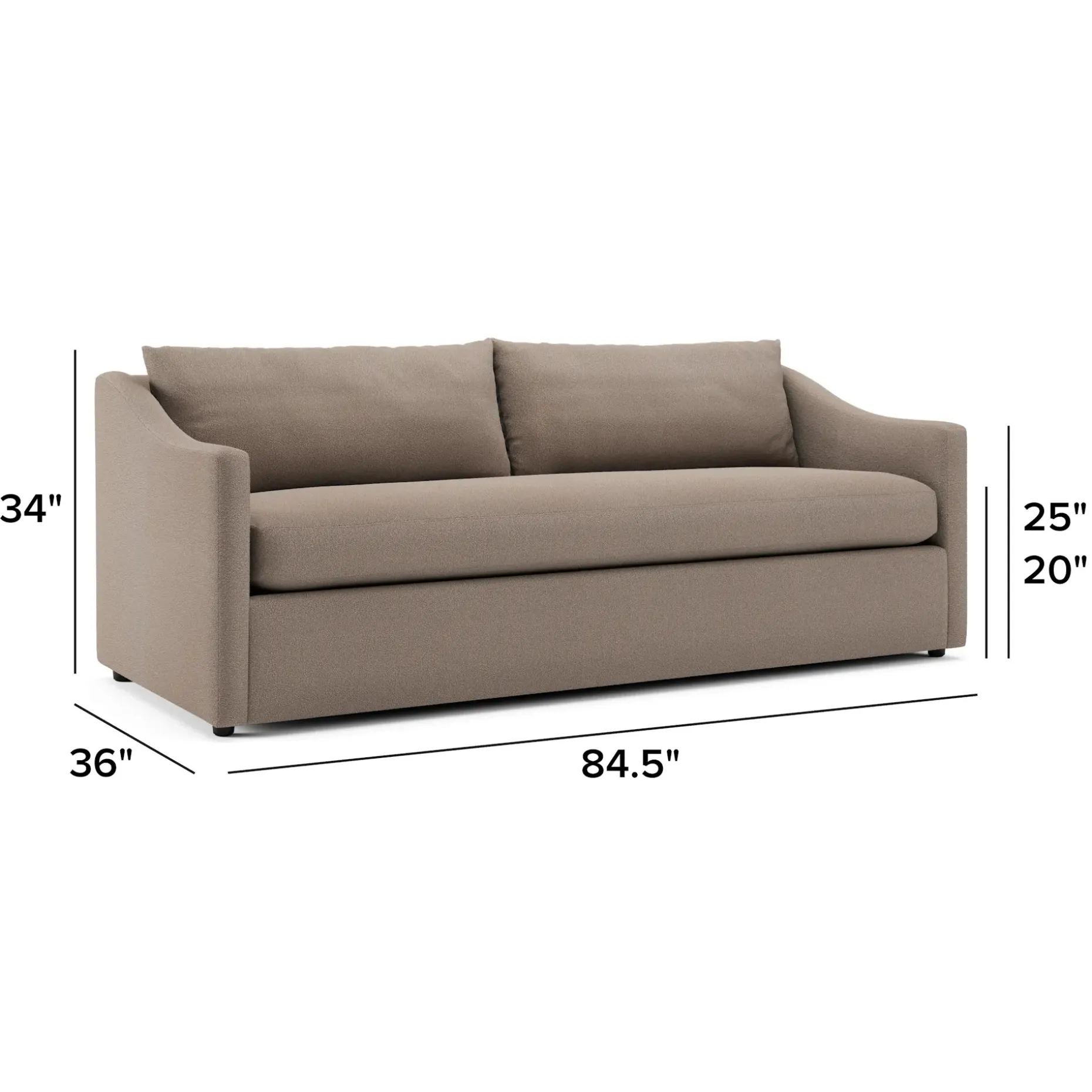 Landry 84.5" Sofa Bed - Sandstone Wool Bouclé