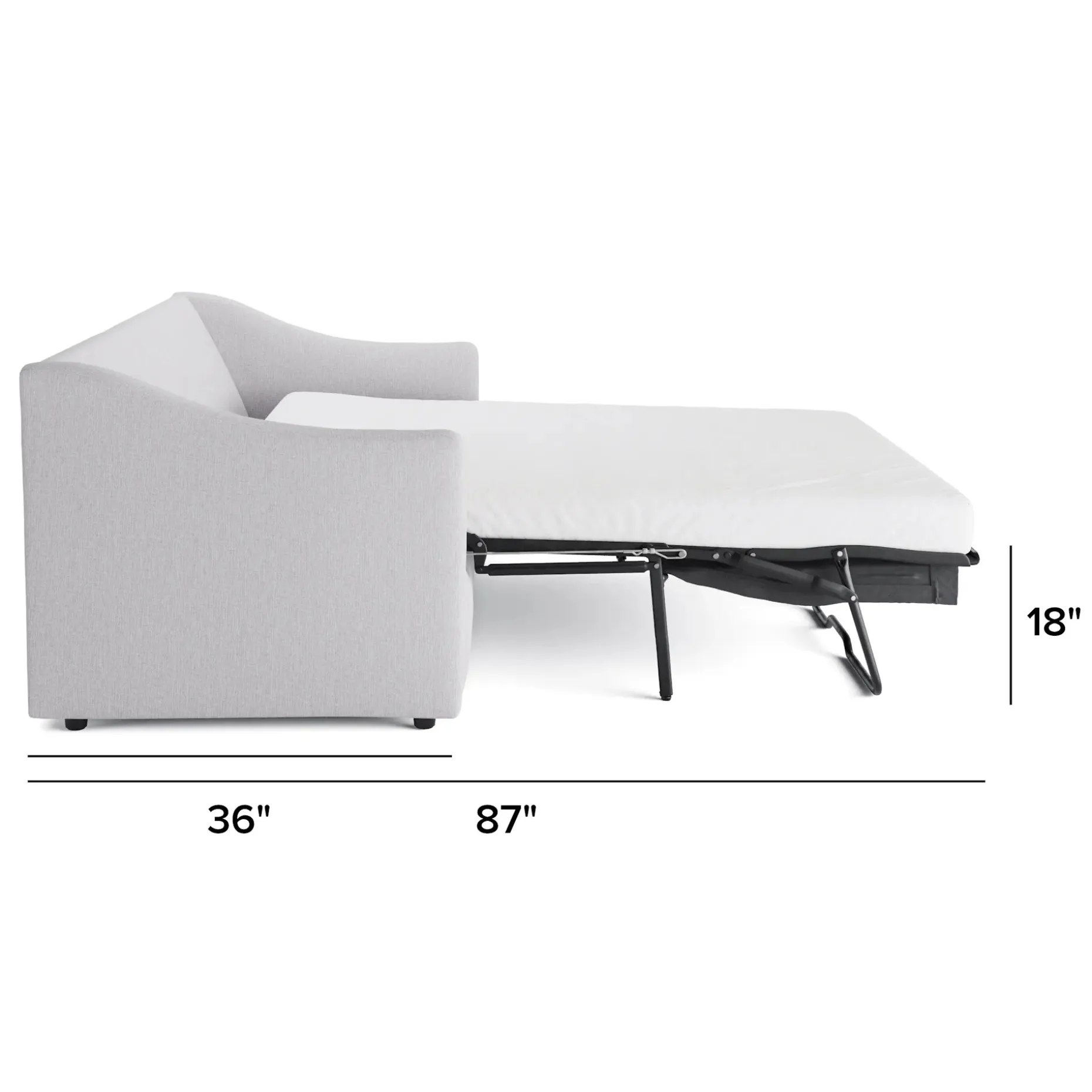 Landry 84.5" Sofa Bed - Silver Ivory