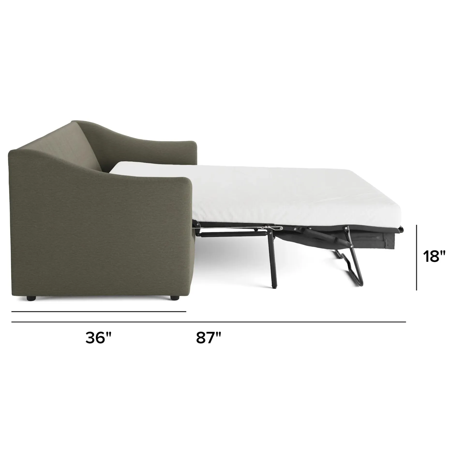 Landry 84.5" Sofa Bed - Silver Moss