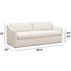 Landry 84.5" Sofa - Ivory Wool Bouclé