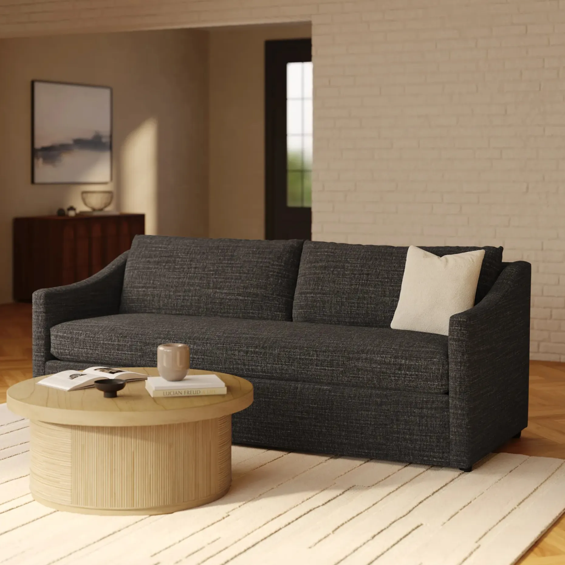 Landry 84.5" Sofa - Napa Charcoal
